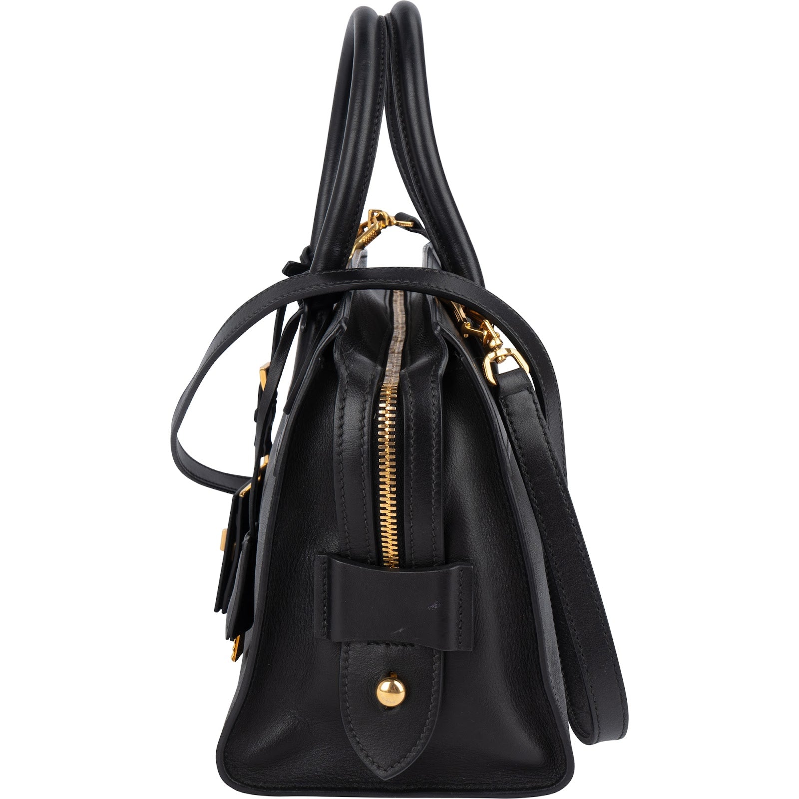 Prada Saffiano City Calf Leather Esplanade Handbag