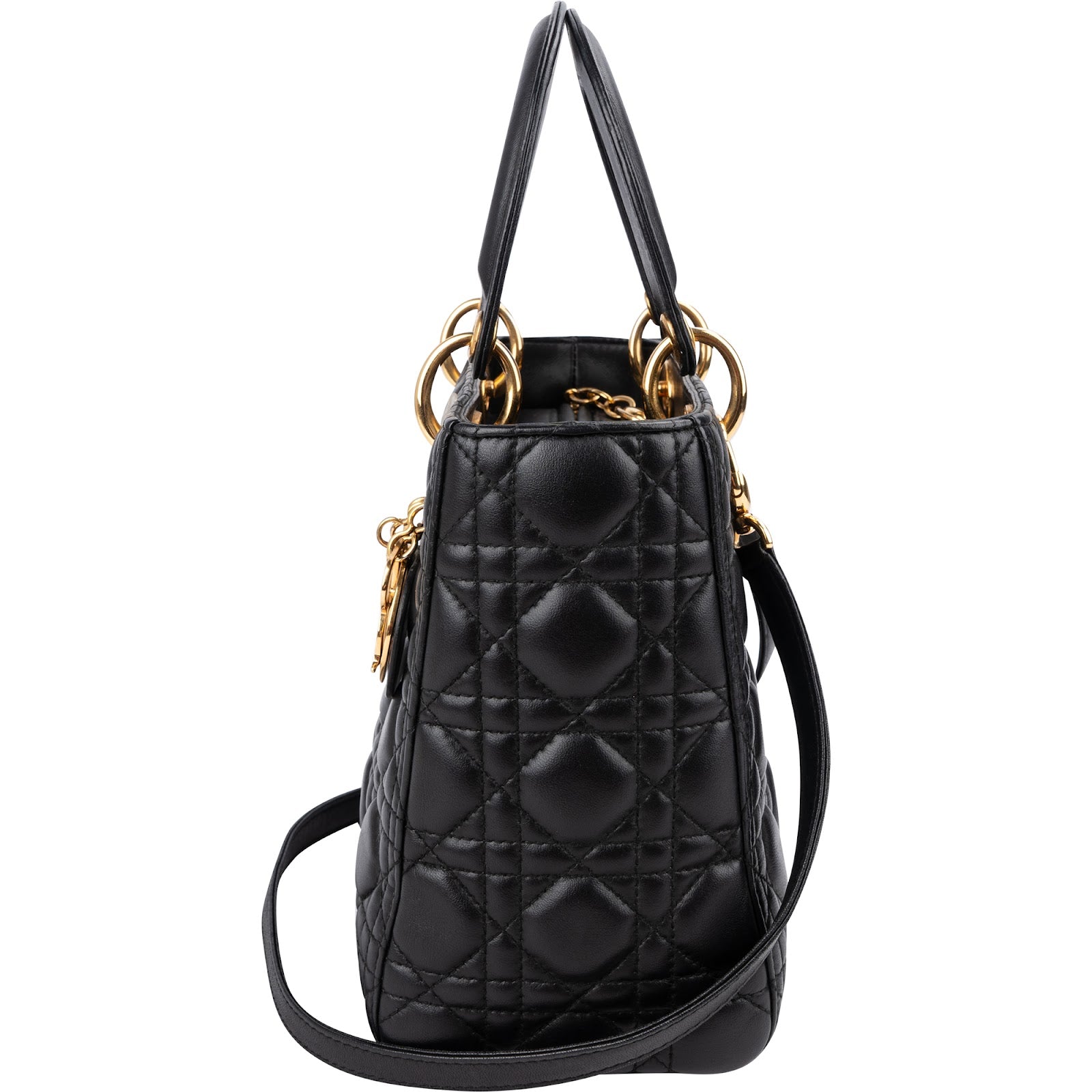 Christian Dior Quilted Lambskin Lady Dior Handbag