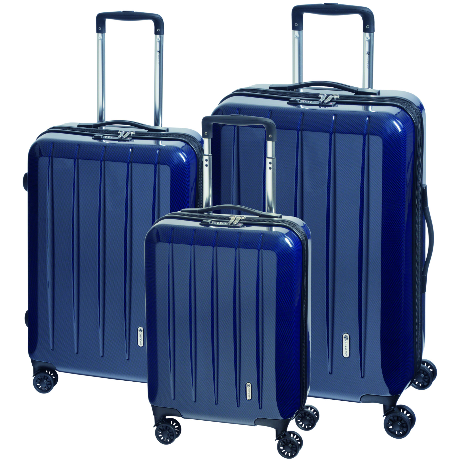 3-piece suitcase set LONDON with wheels carbon - Main Image