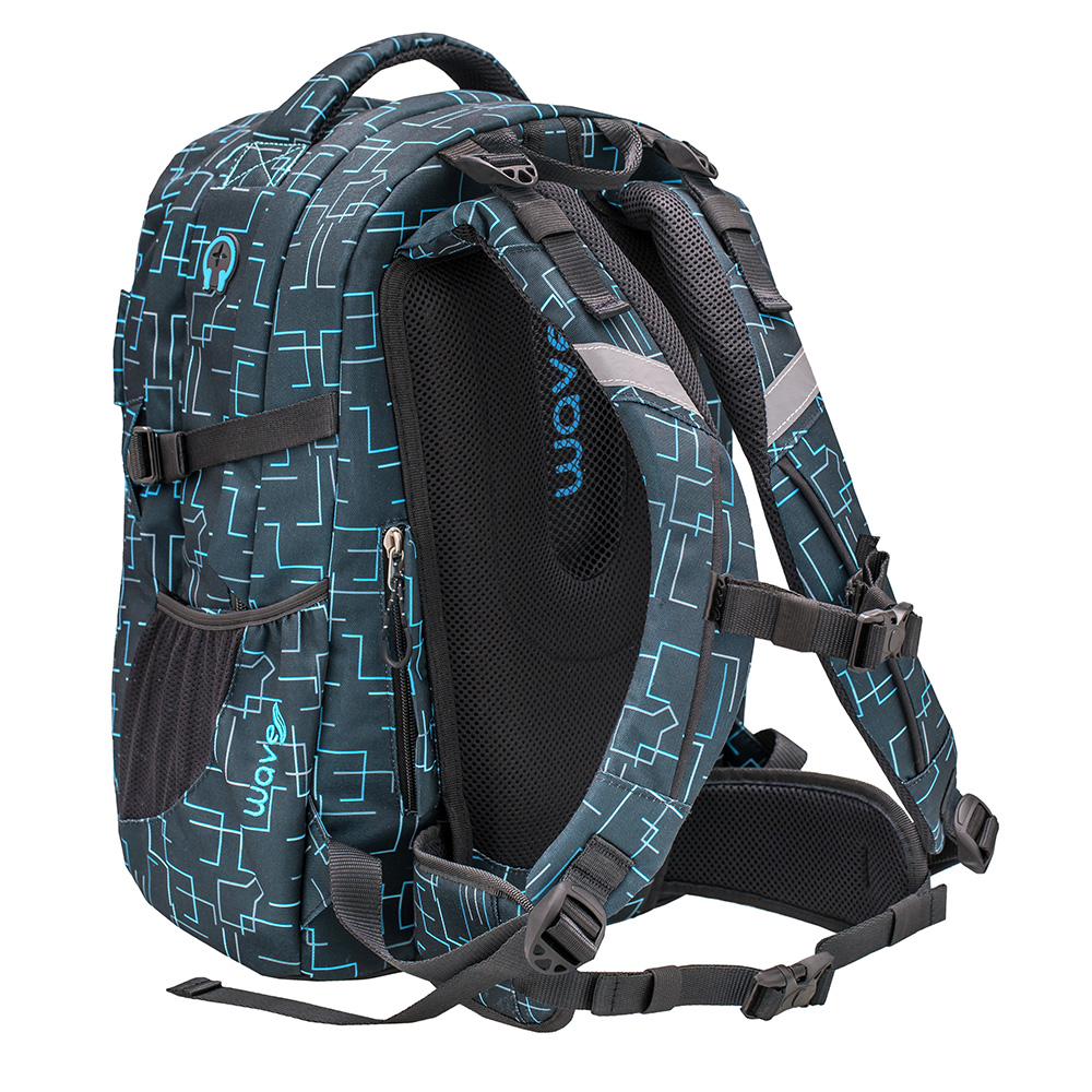 Infinity backpack - Cubic Neon Blue