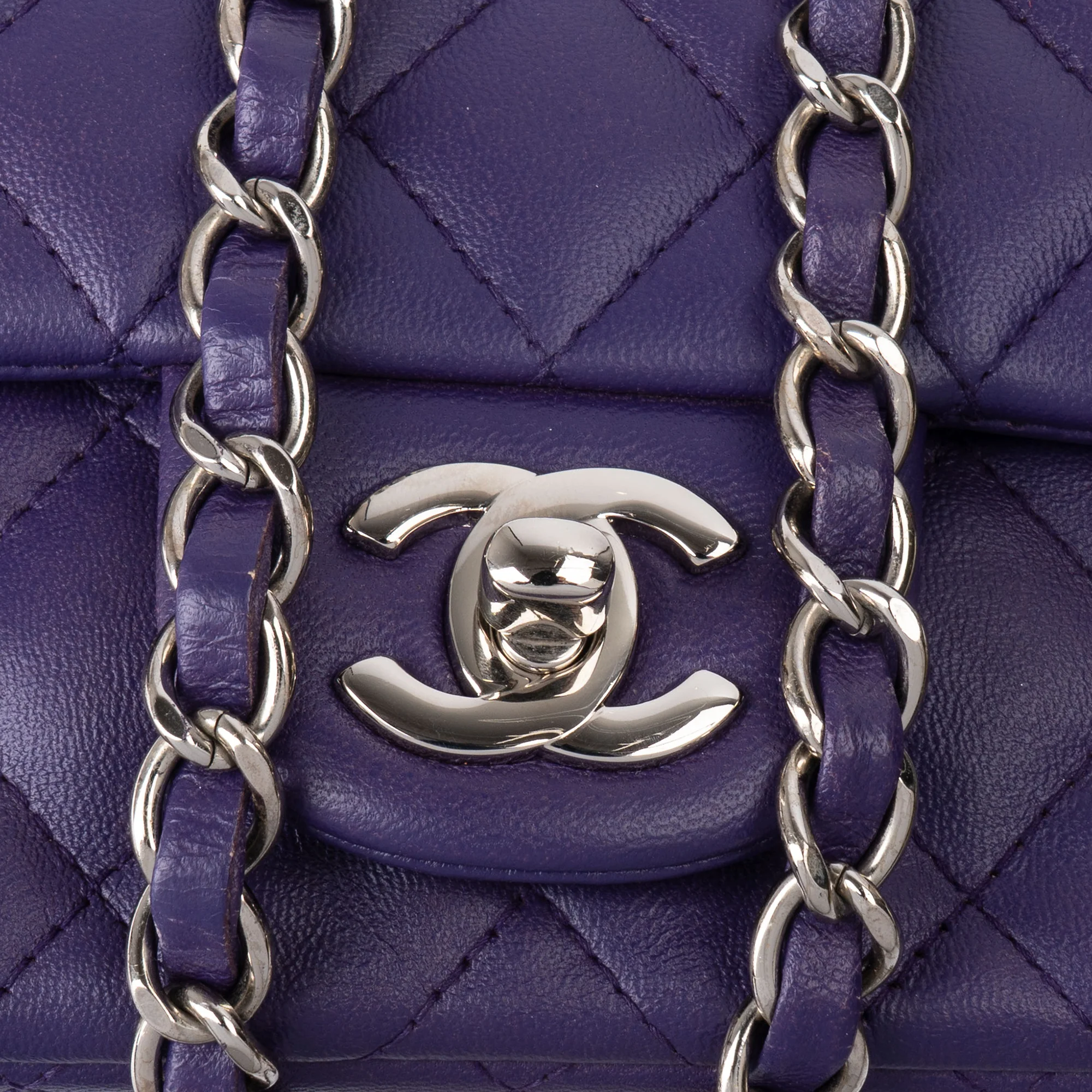 Chanel Quilted Lambskin Single Flap Crossbody Bag
