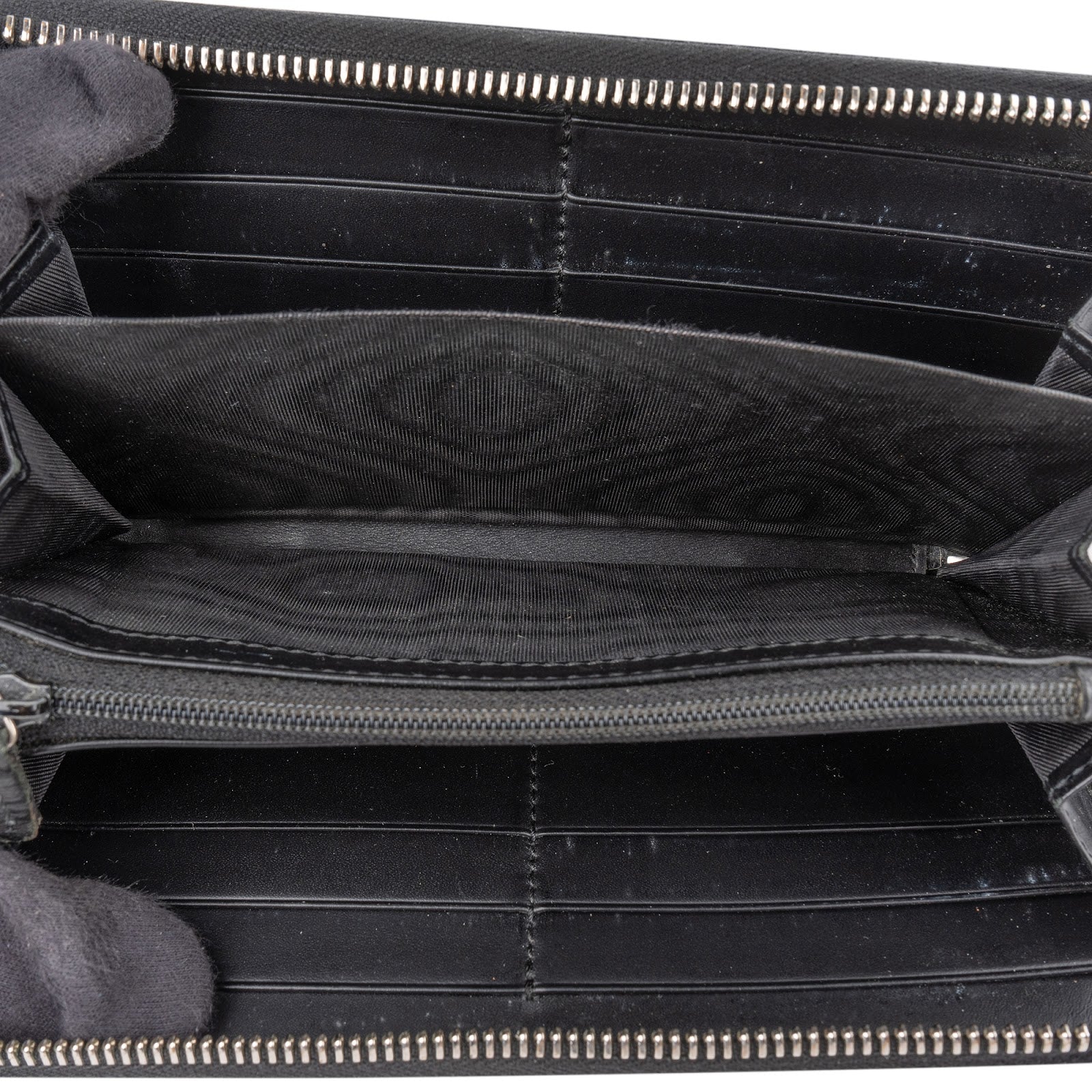 Gucci Monogram GG Supreme Kingsnake Zip Around Wallet