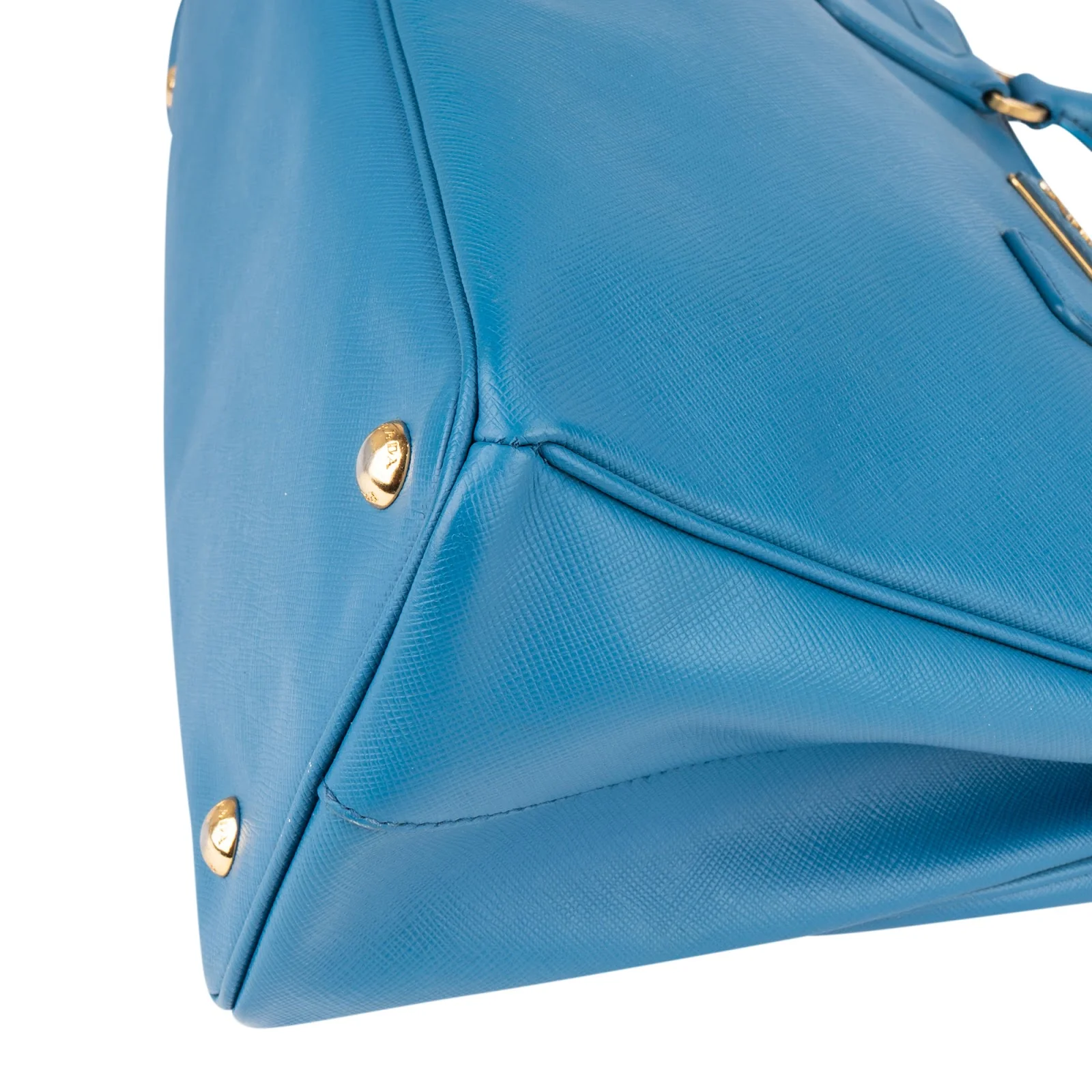 Prada Blue Saffiano Leather Galleria Handbag