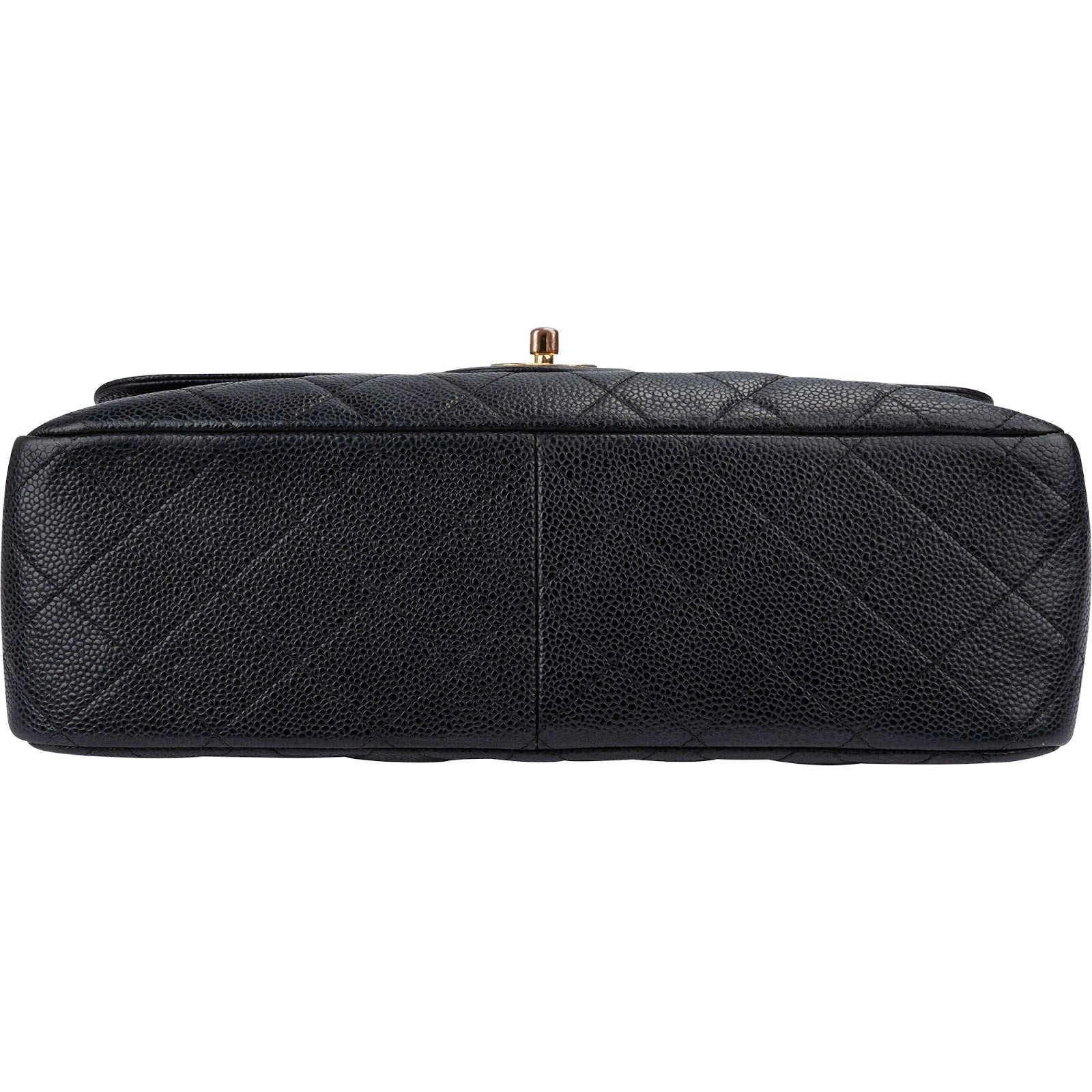 Chanel – Sac à bandoulière Jumbo à double rabat en cuir Caviar matelassé