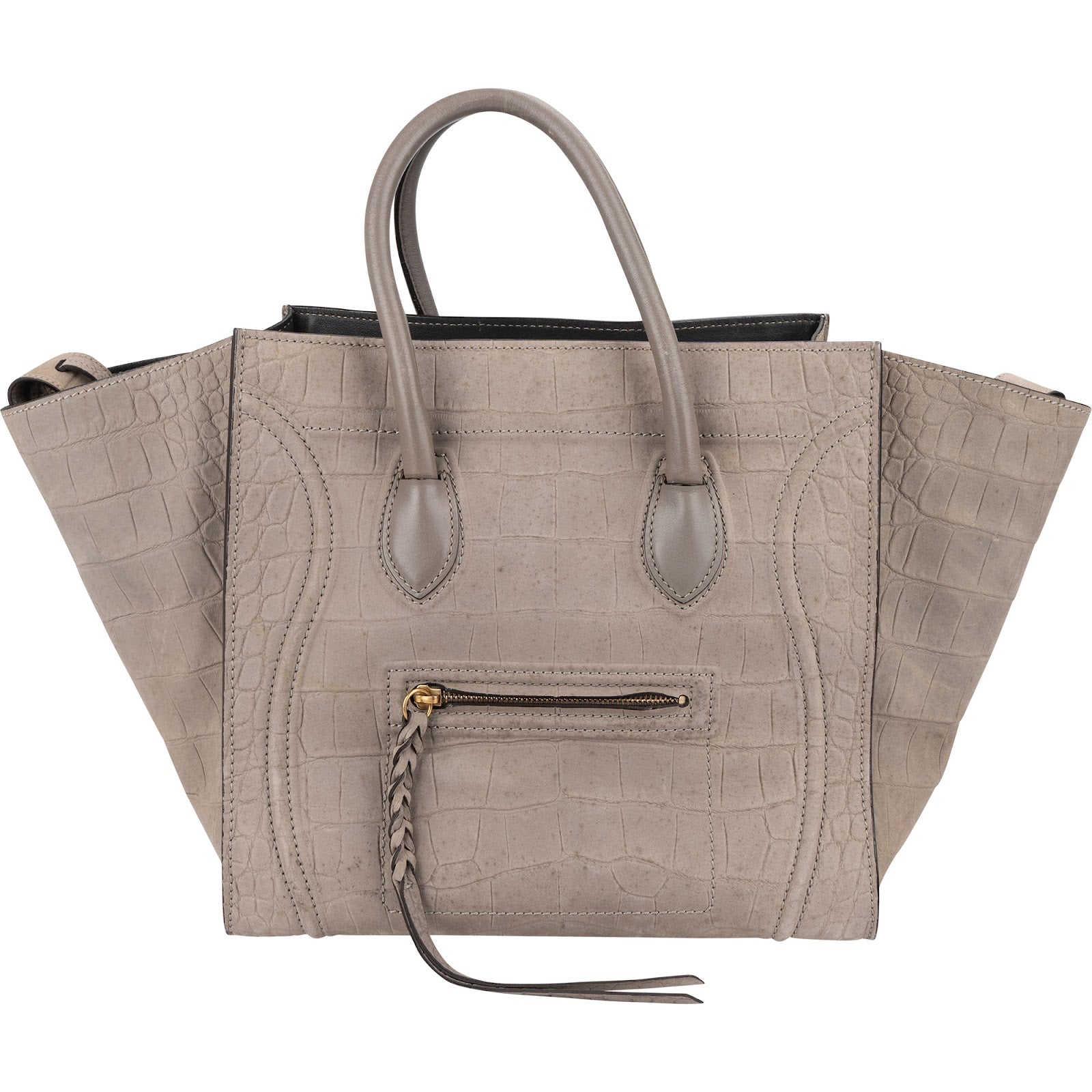 Sac à main Phantomm de Céline en daim et cuir « Croc Optic »