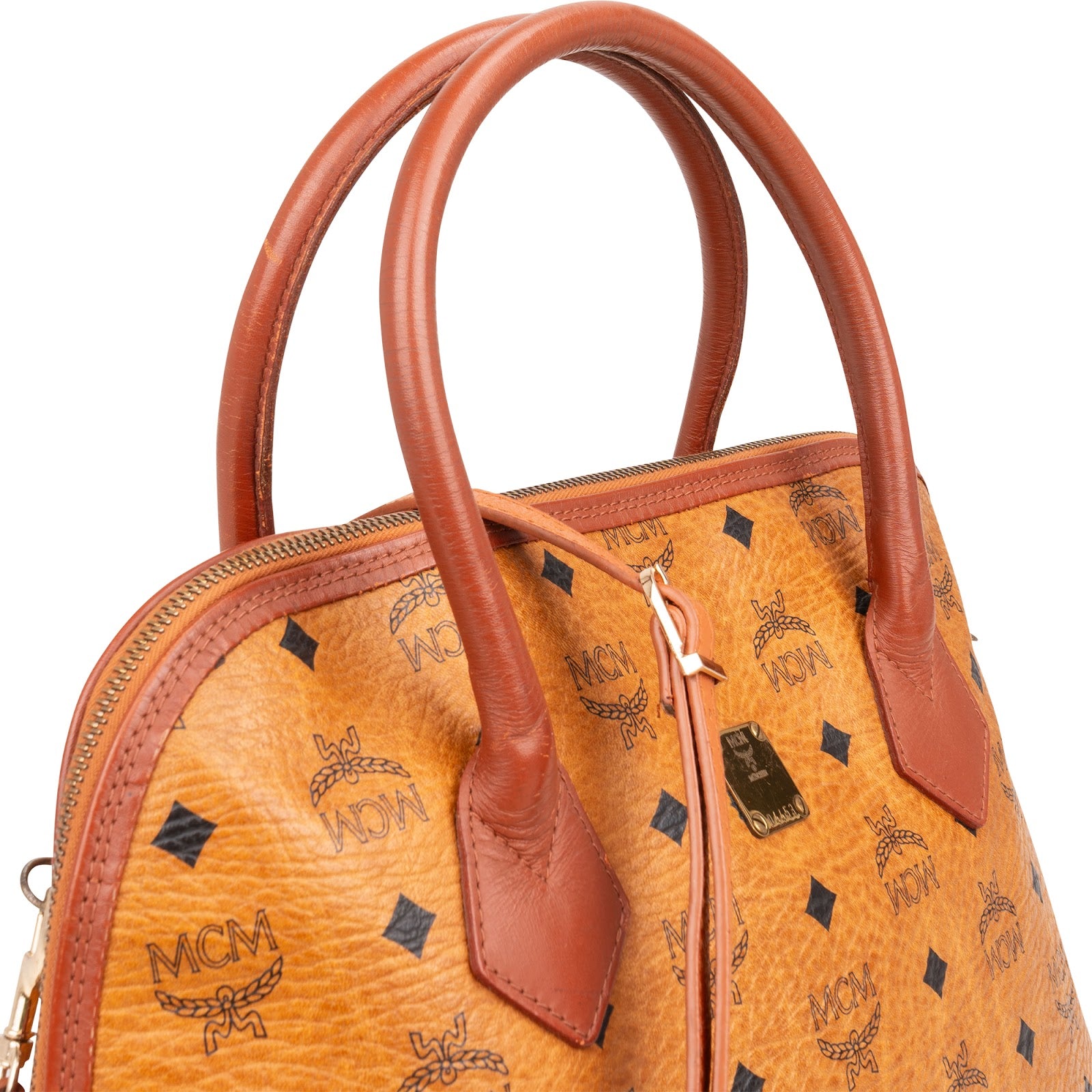 MCM Monogram Visetos Boston Handbag