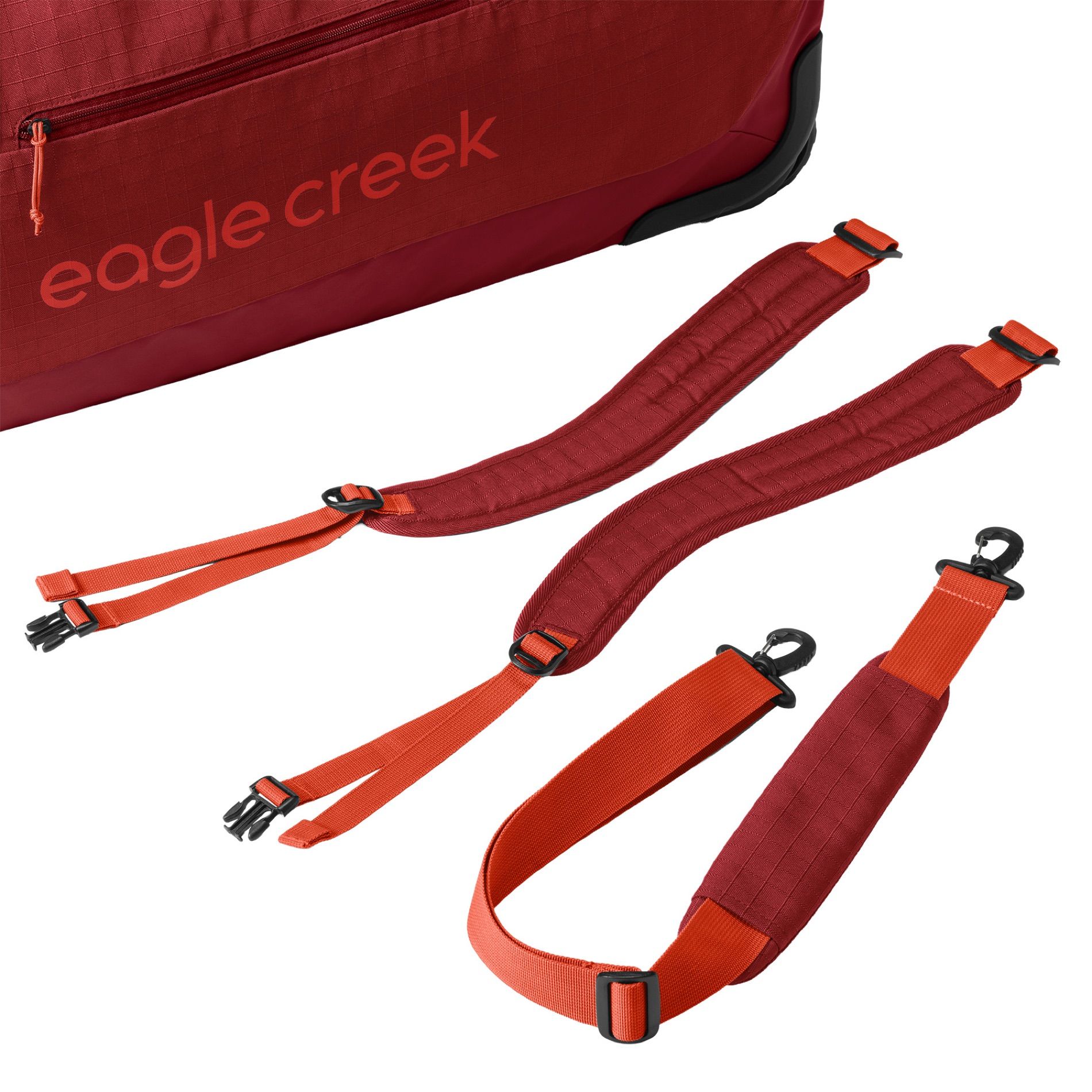 No Matter What Rolling Duffel 120L - cranberry red