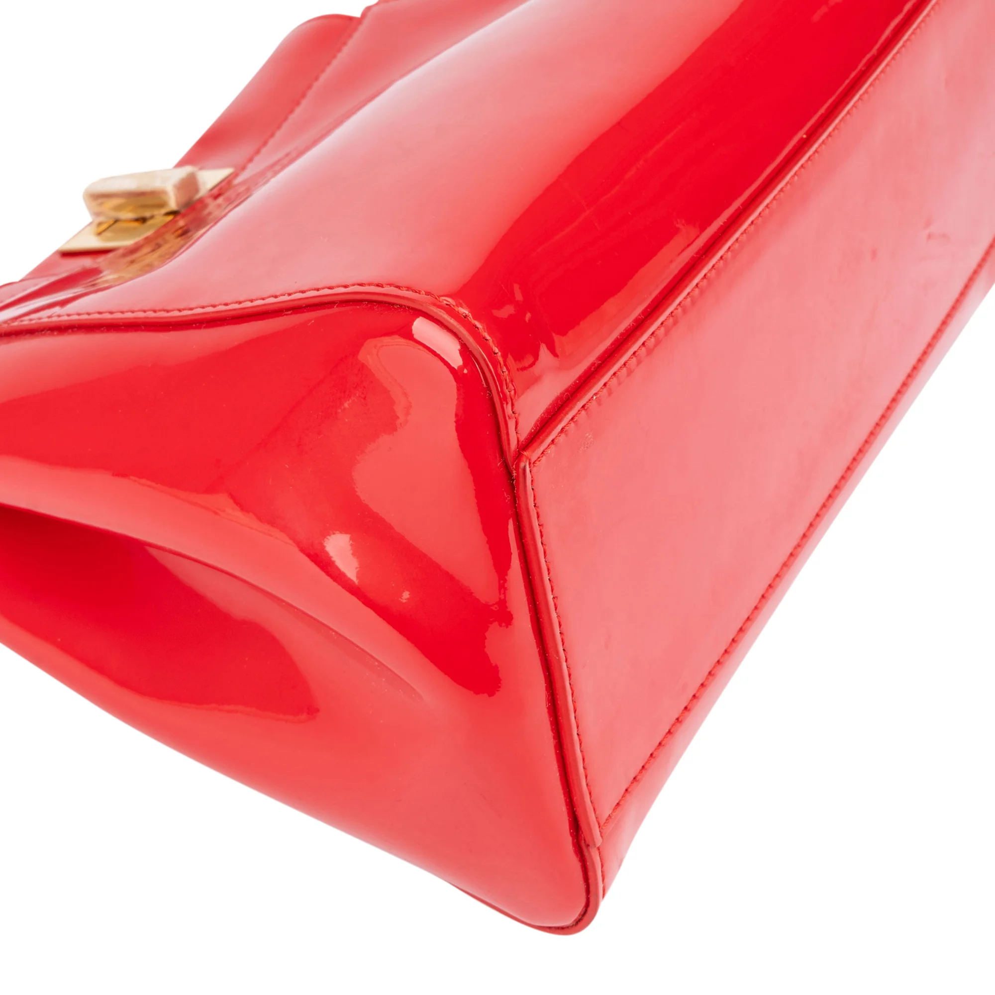 Fendi Red Patent Leather Peekaboo Handbag