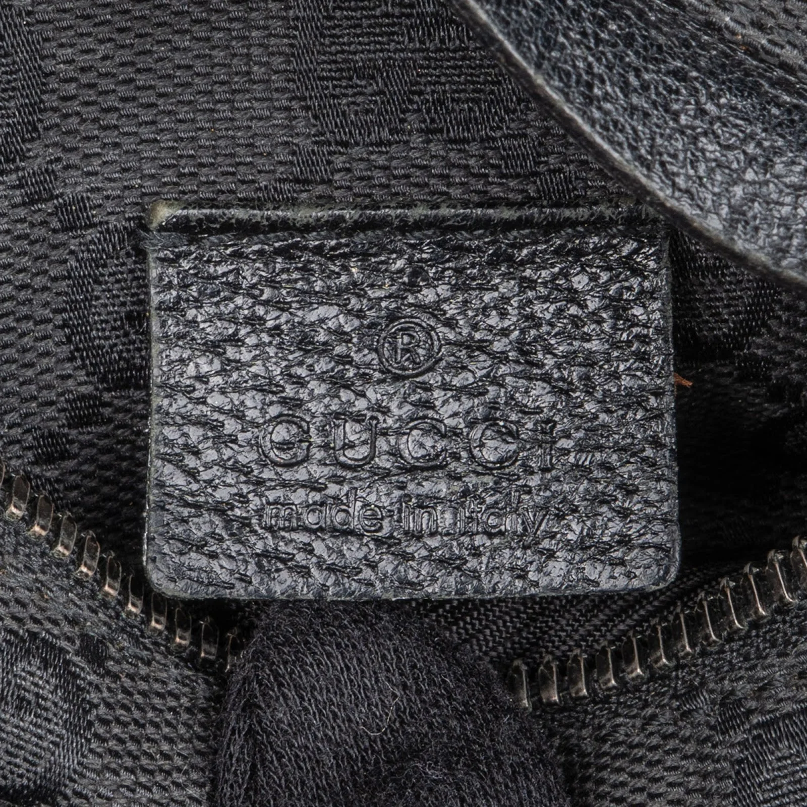 Gucci Black Monogram GG Belt Crossbody Bag