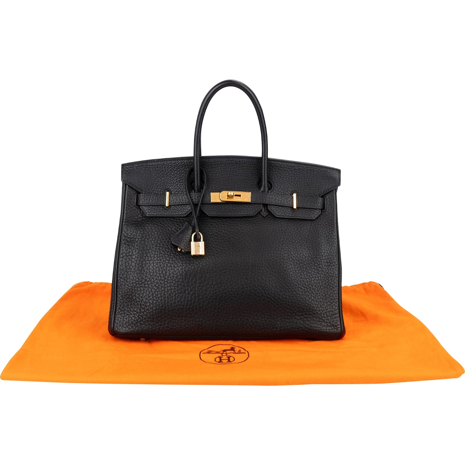 Hermès Noir Togo Leather Birkin 35 Gold Hardware Handbag