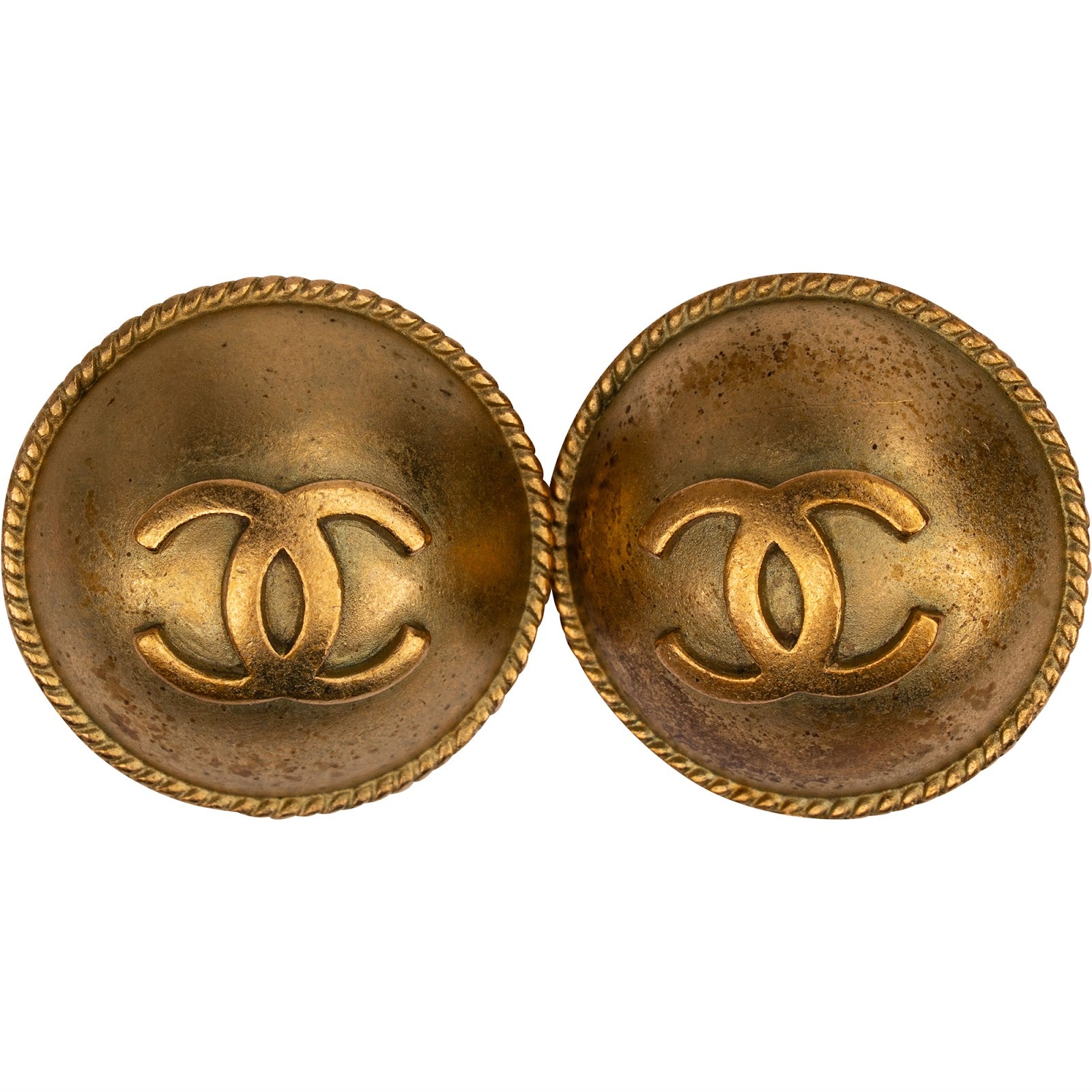 Chanel Vintage CC Emblem 1994 Clip-On Earrings