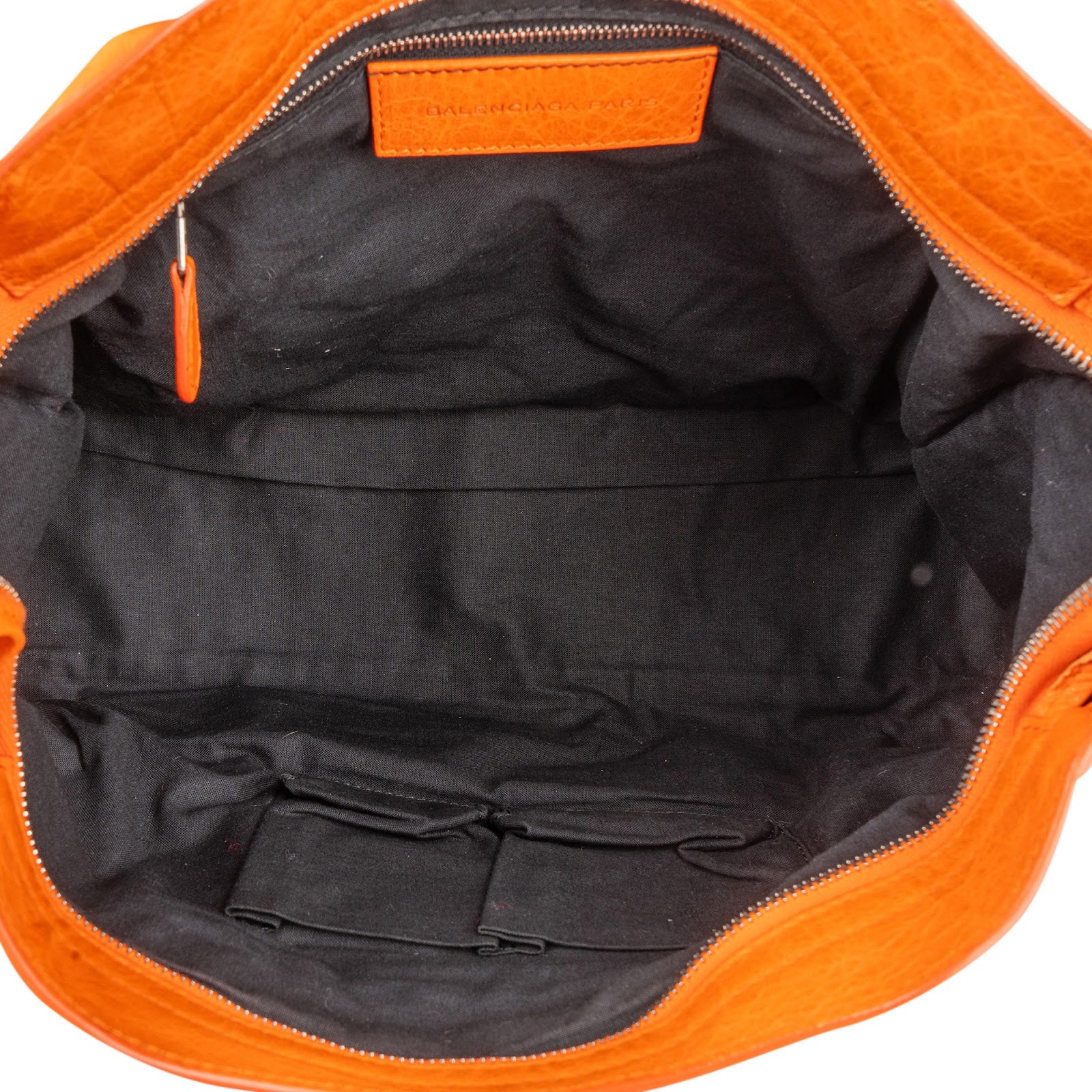 Balenciaga Orange Leather City Handbag