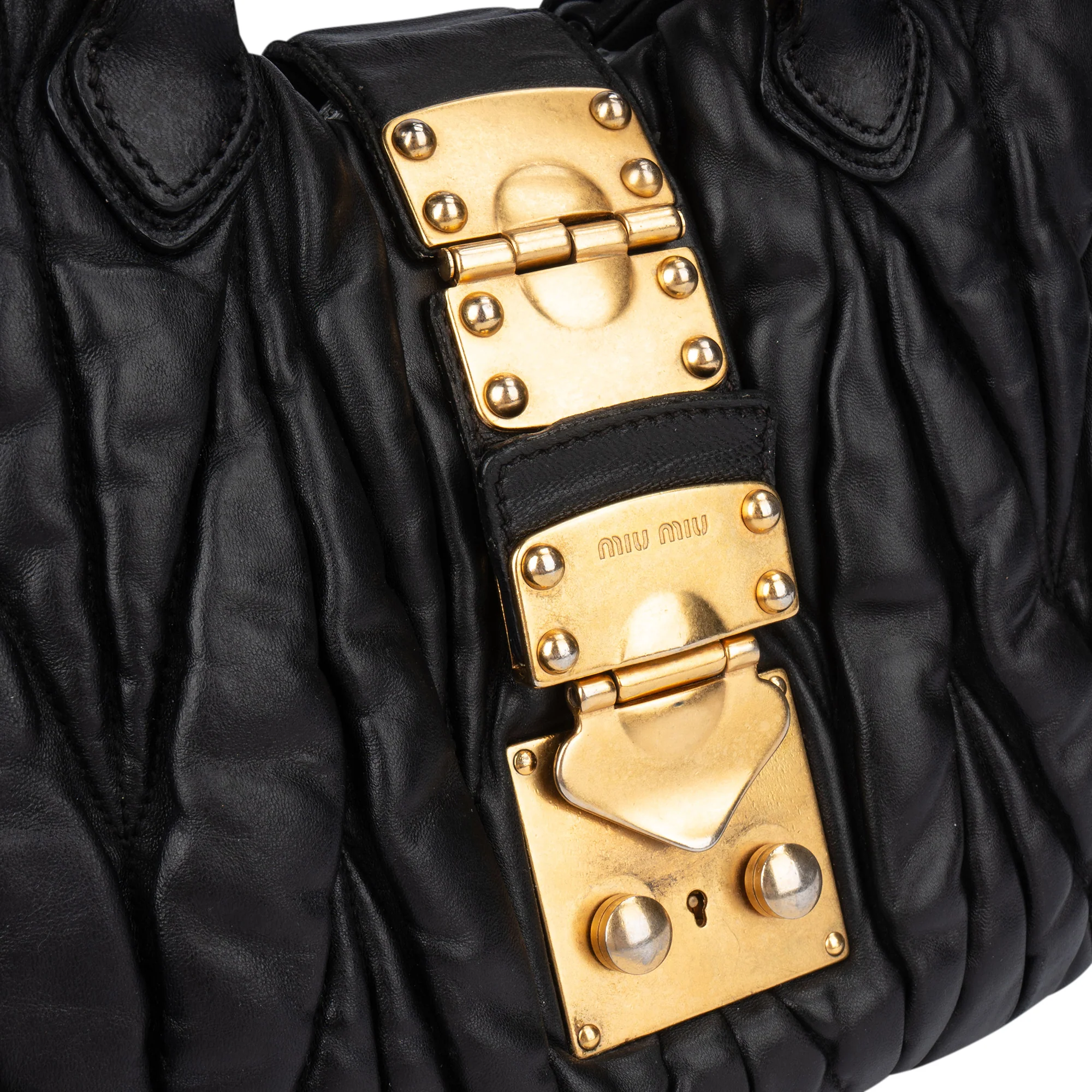 Miu Miu Quilted Leather City Handbag