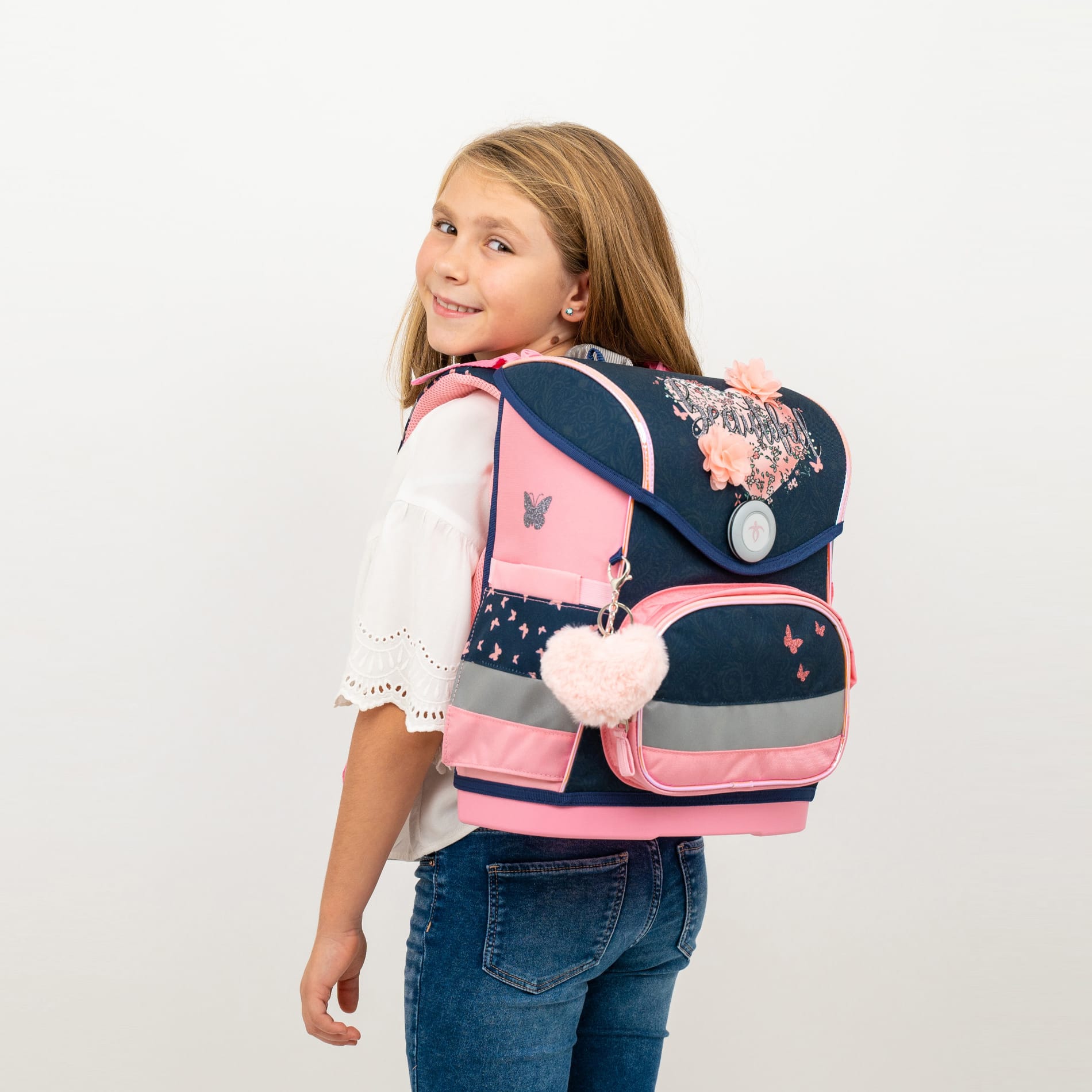 Compact ergonomisches Schulranzen-Set 4-teilig - Beautiful Flowers