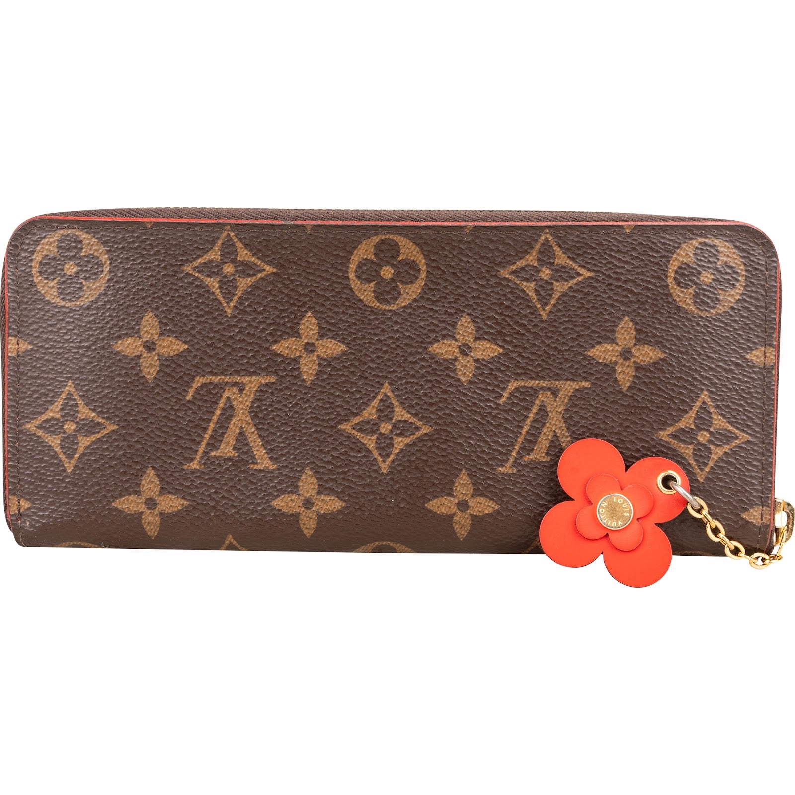 Louis Vuitton Monogram Canvas Clemence Zippy Flower Wallet