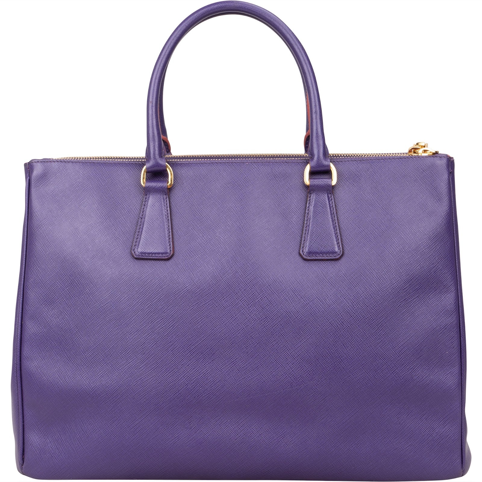 Prada Purple Saffiano Leather Lux Galleria Handbag