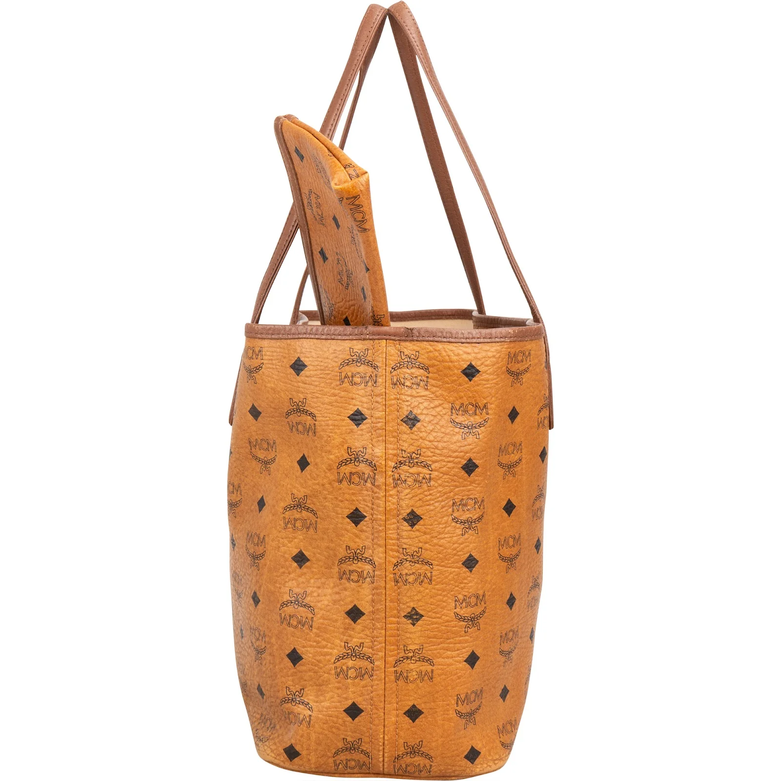 MCM Monogram Visetos Liz Reversible Shopper Shoulder Bag