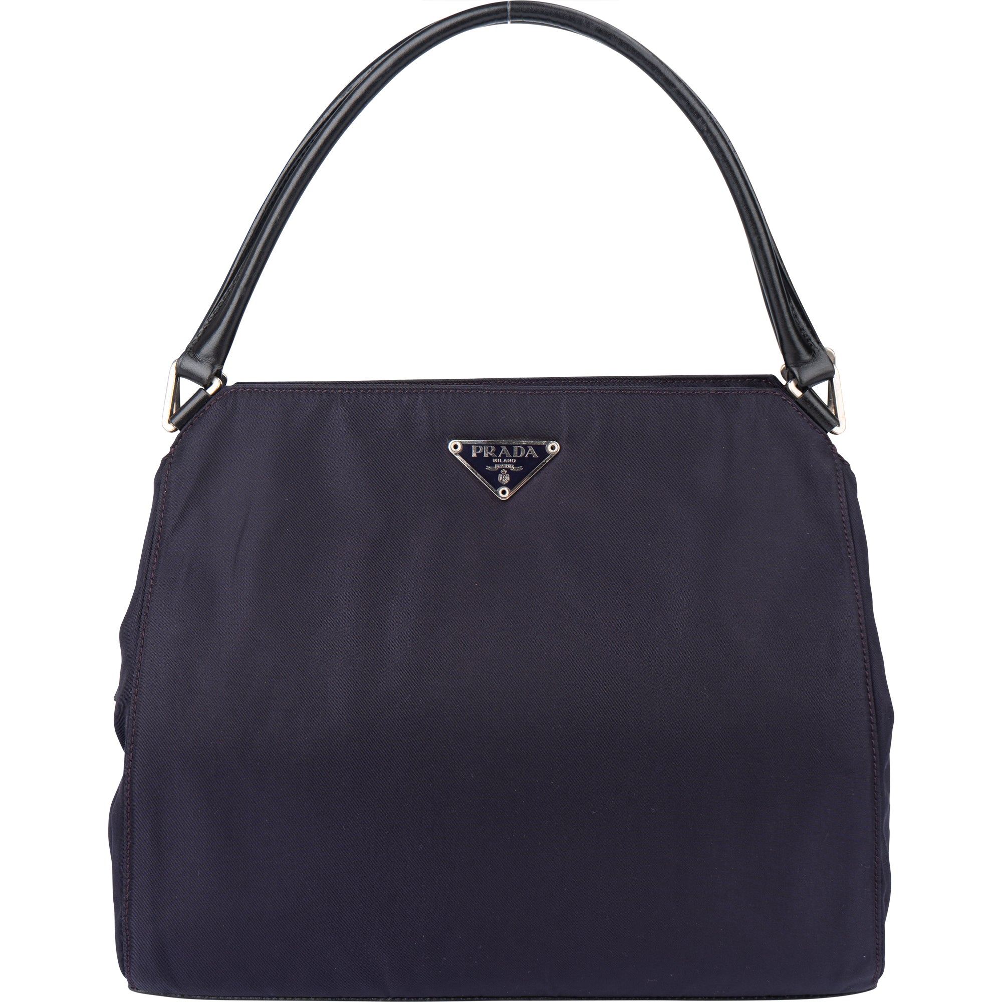 Prada Purple Nylon Triangle Handbag