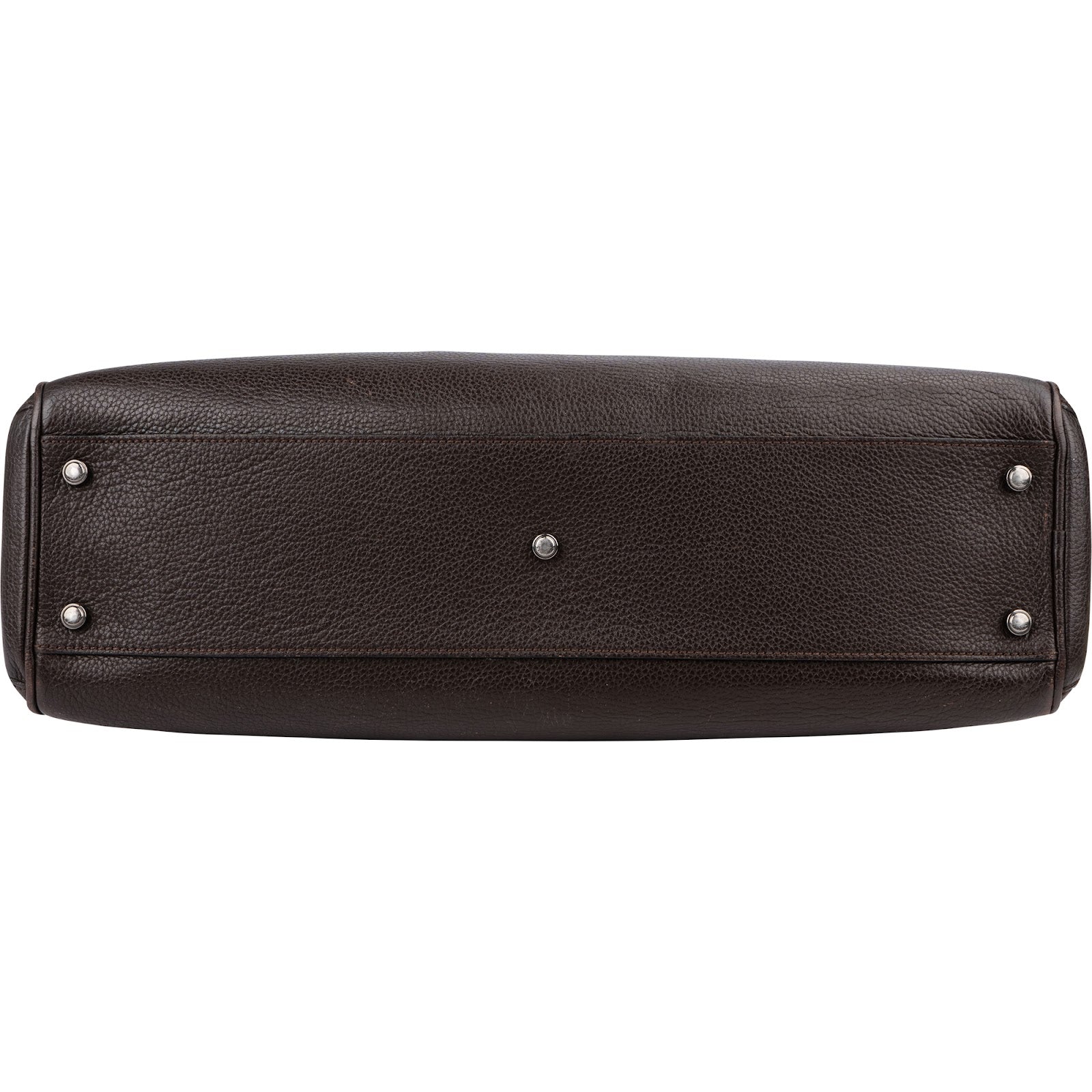 Cartier Brown Pebbled Leather Handbag