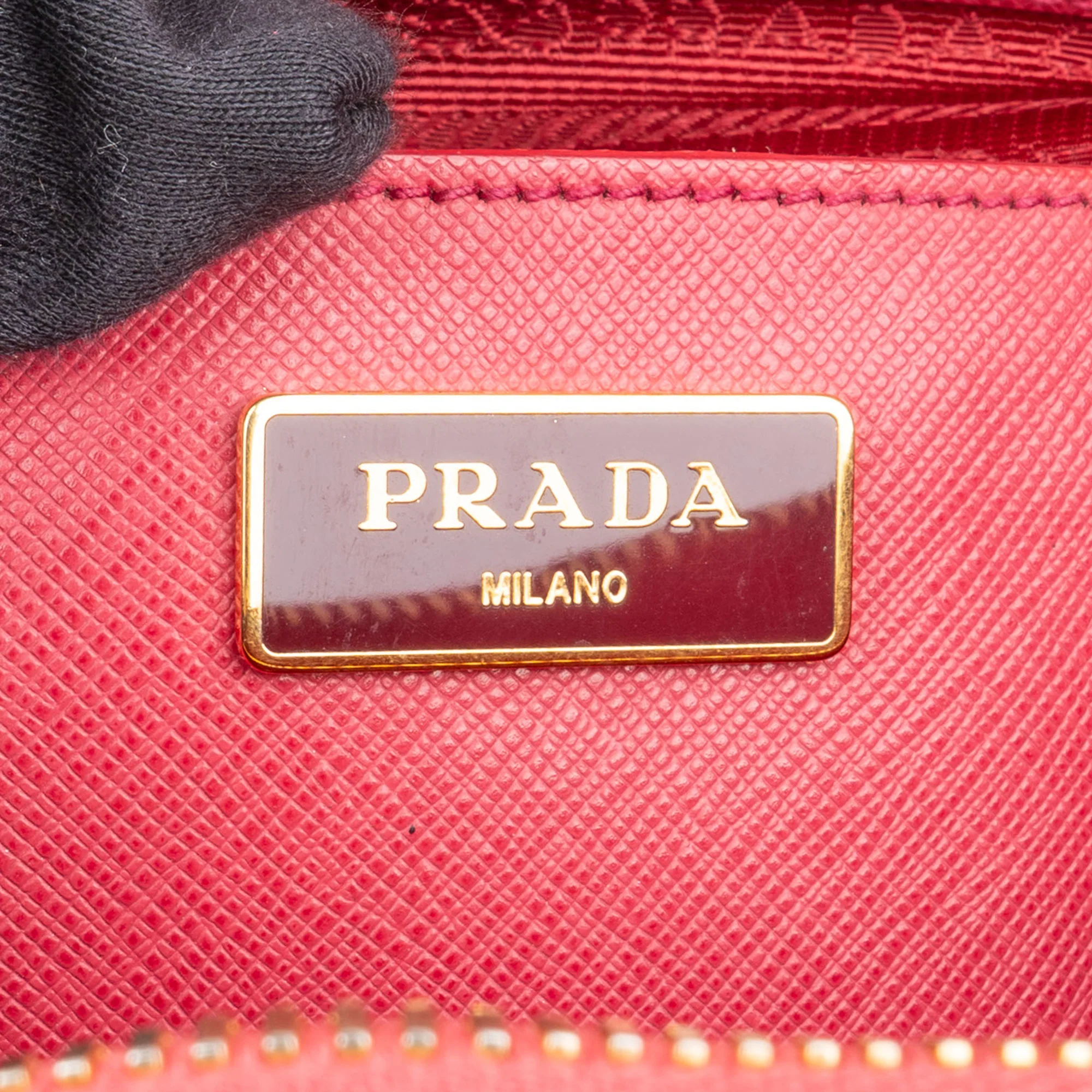 Prada Pink Saffiano Leather Promenade Handbag