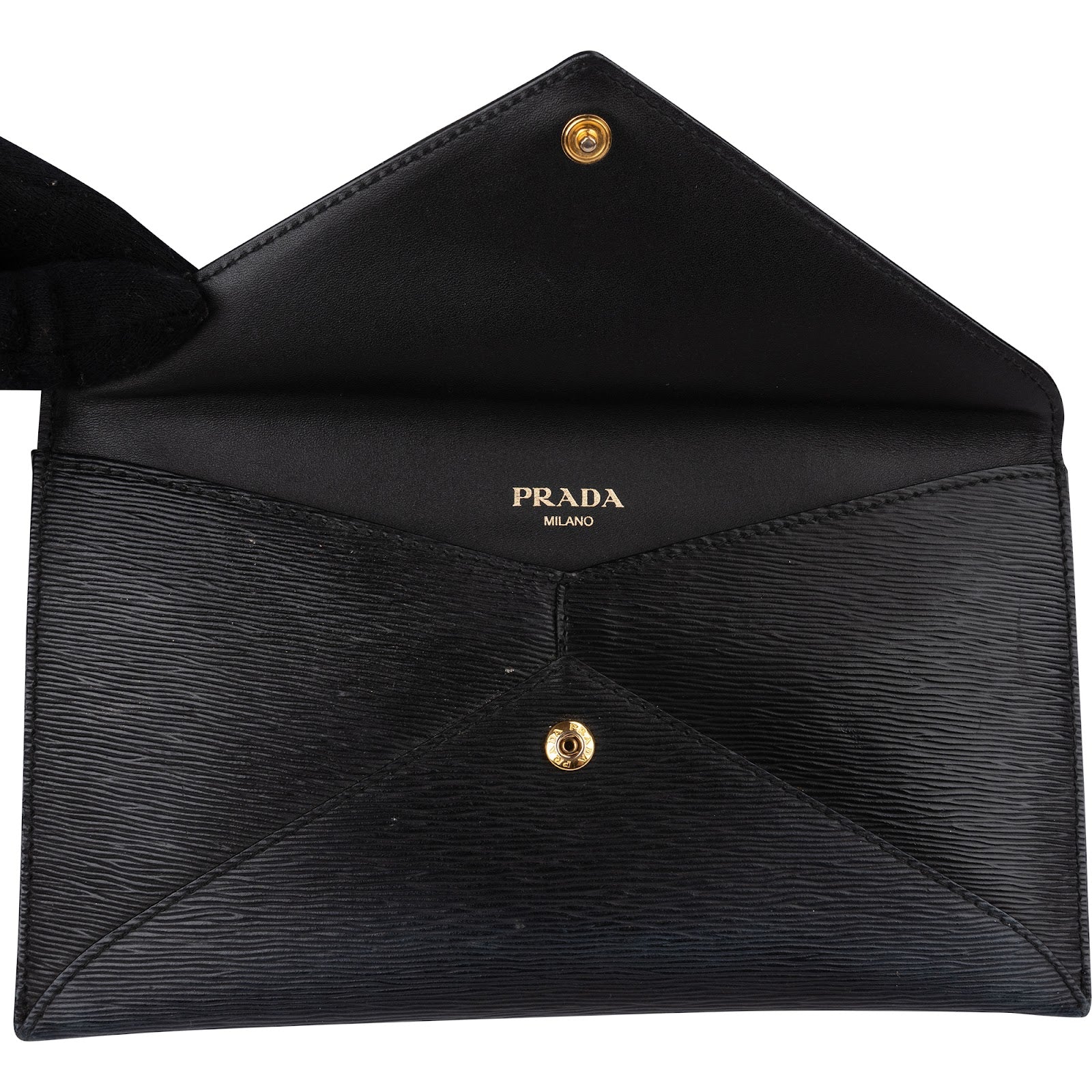 Prada Saffiano Leather Envelope Clutch