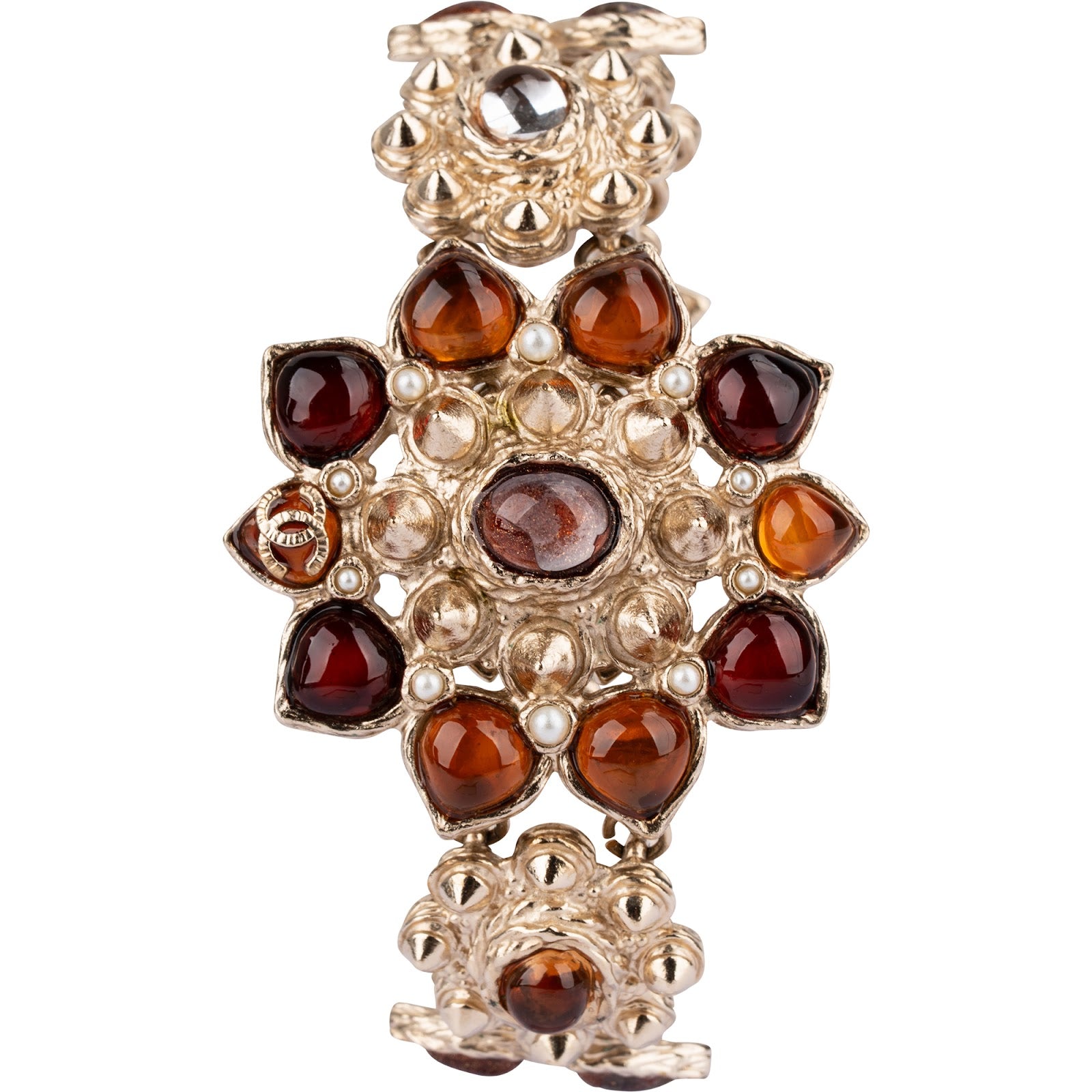 Chanel - Gripoix Byzantine Flower Bracelet