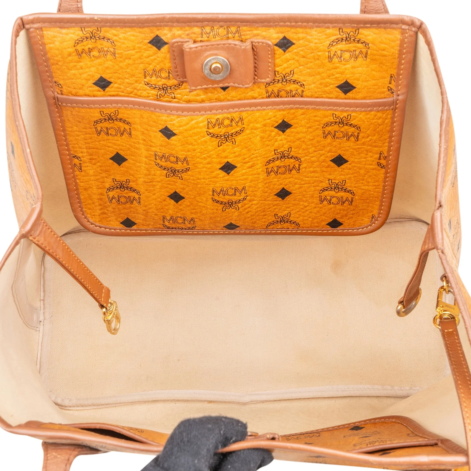 MCM Monogram Visetos Liz Reversible Shopper Shoulder Bag