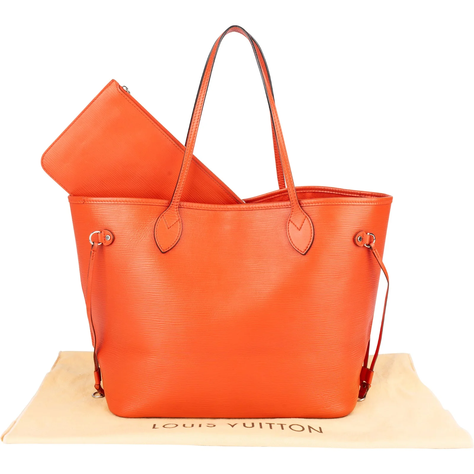 Louis Vuitton Orange Epi Leather Neverfull MM Shoulder Bag