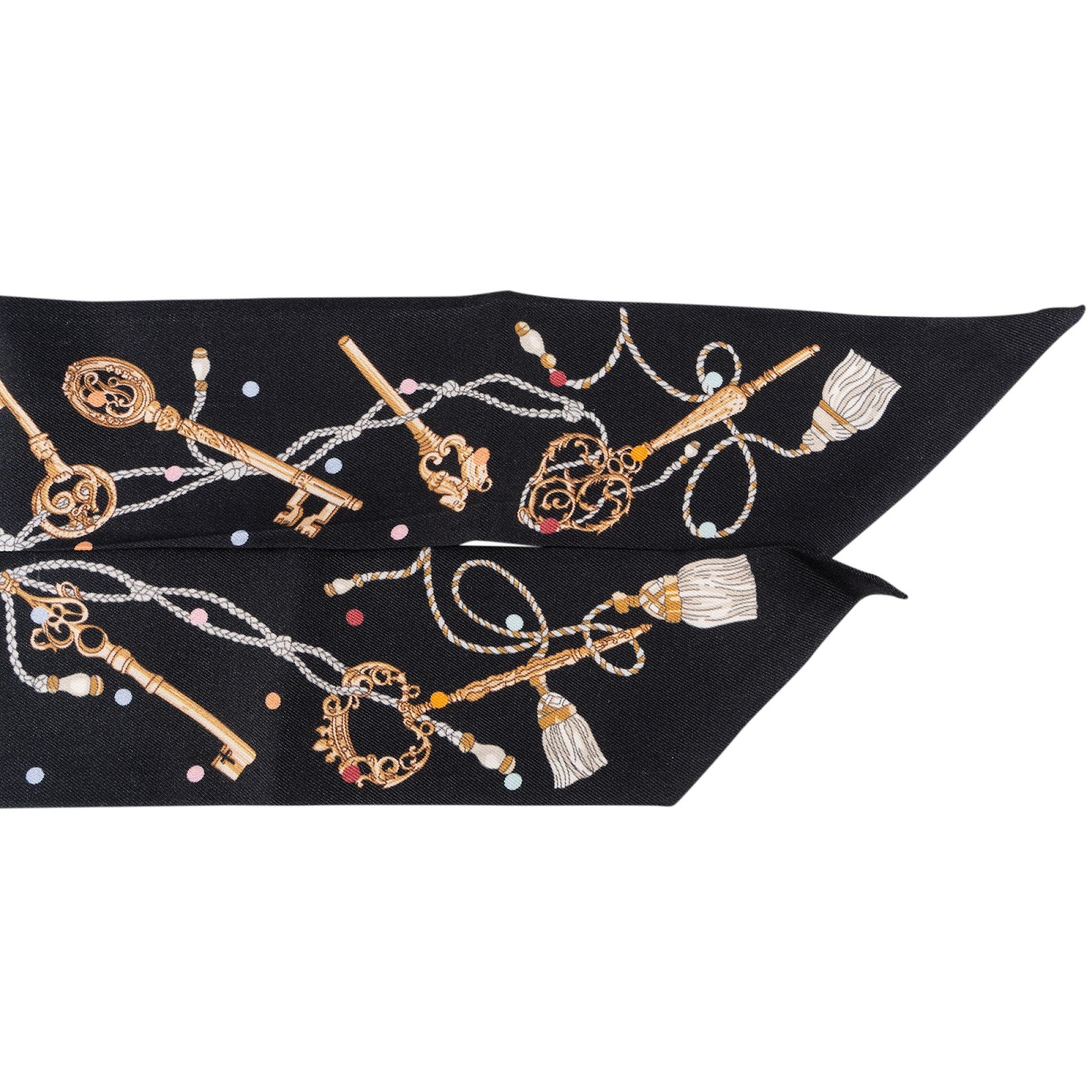 Hermès - Les Clés Twilly Scarf