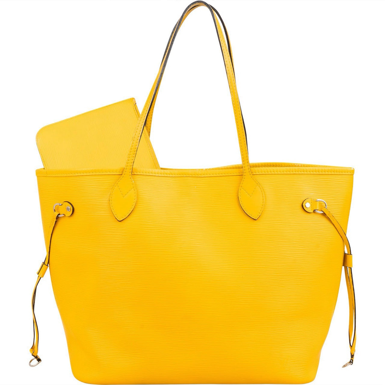 Sac Neverfull MM Shopper Louis Vuitton en cuir Epi jaune
