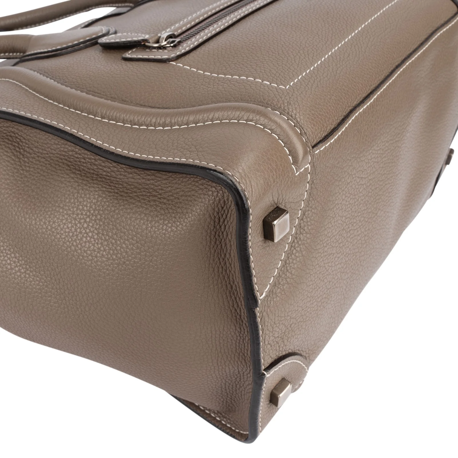 Céline Grained Leather Luggage Handbag