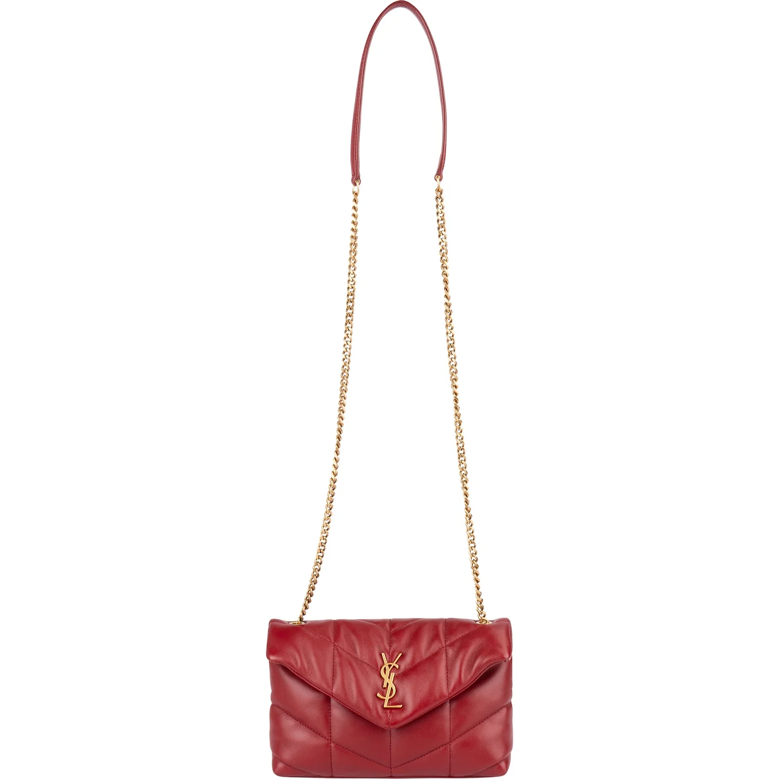 Saint Laurent Quilted Leather Small Loulou Crossbody Bag