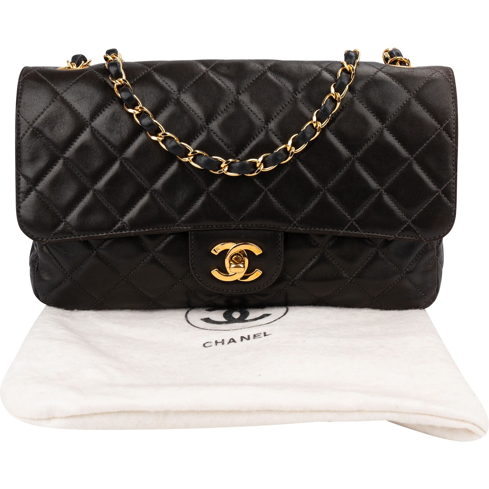 Chanel – Medium schoudertas met enkele flap en zacht gewatteerd patroon