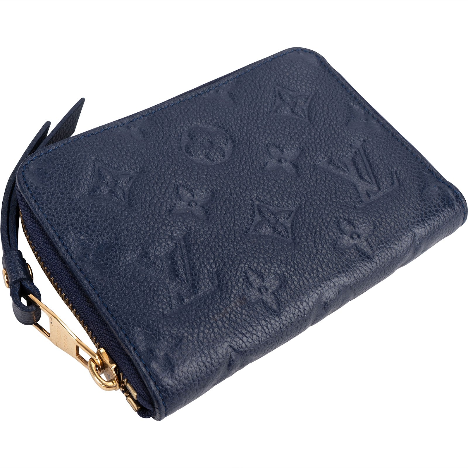 Louis Vuitton Monogram Empreinte Leather Zippy Celeste Wallet