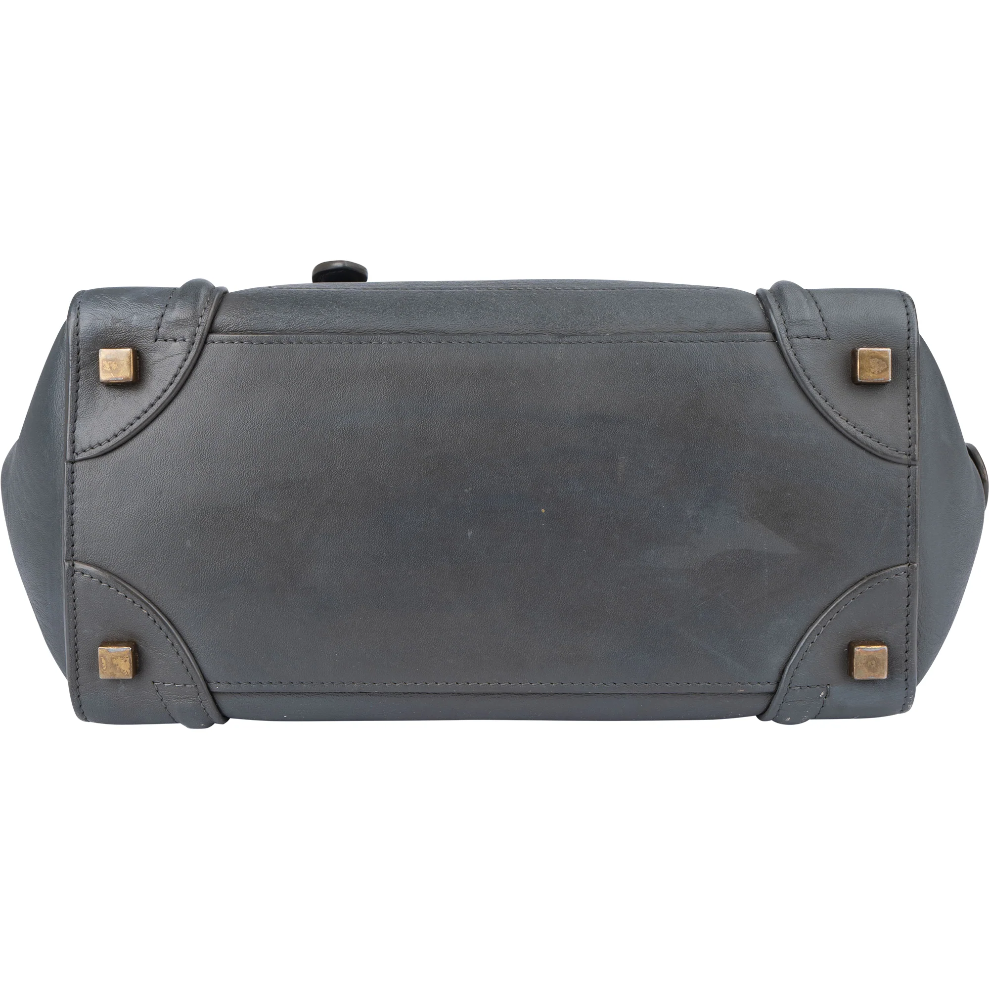 Céline Grey Leather Luggage Handbag