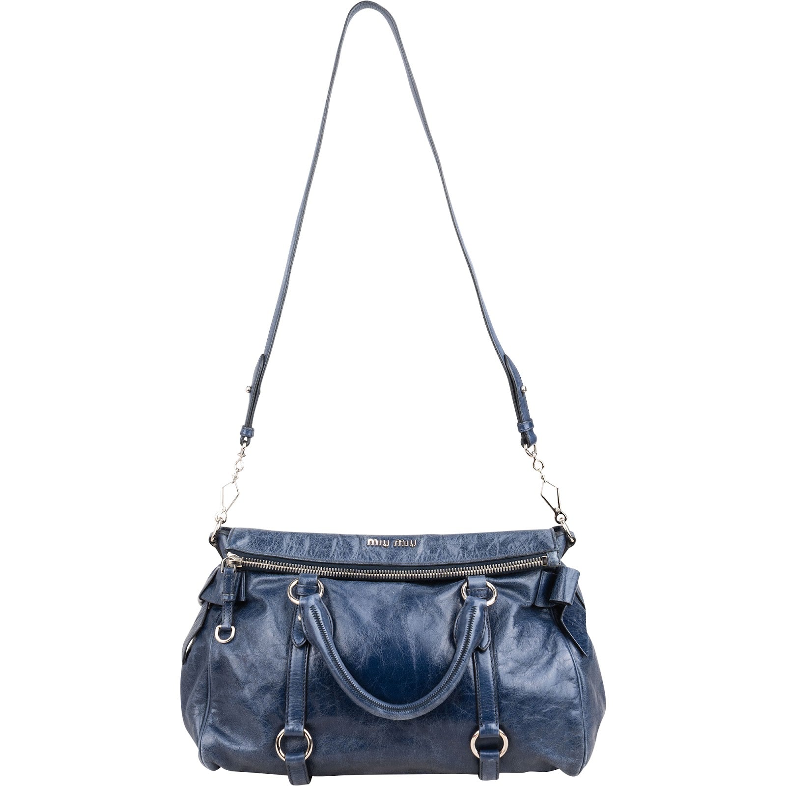 Miu Miu - Vitello Lux Bow Satchel handtas