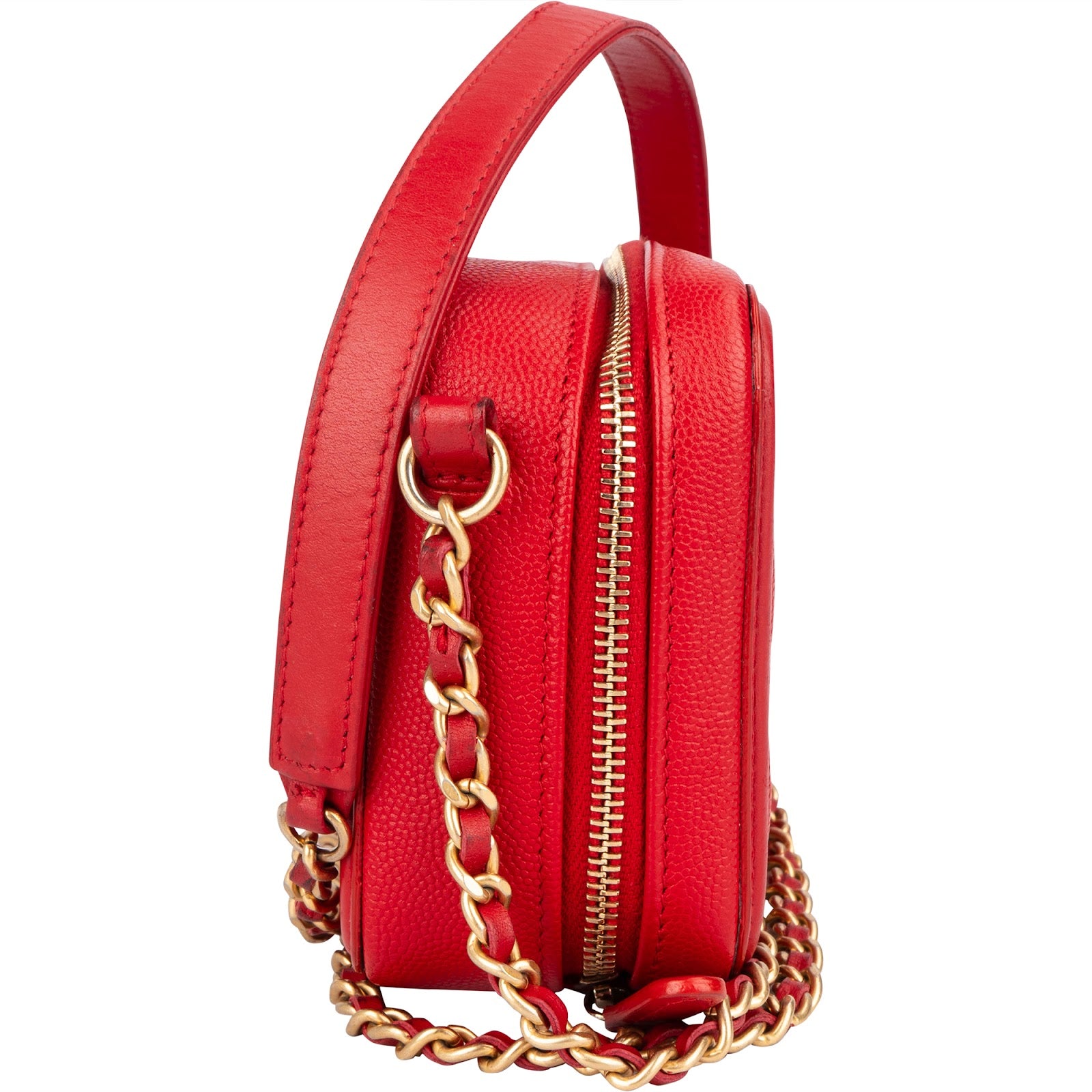 Chanel Quilted Caviar Leather Small Filigree Vanity Case Crossbody