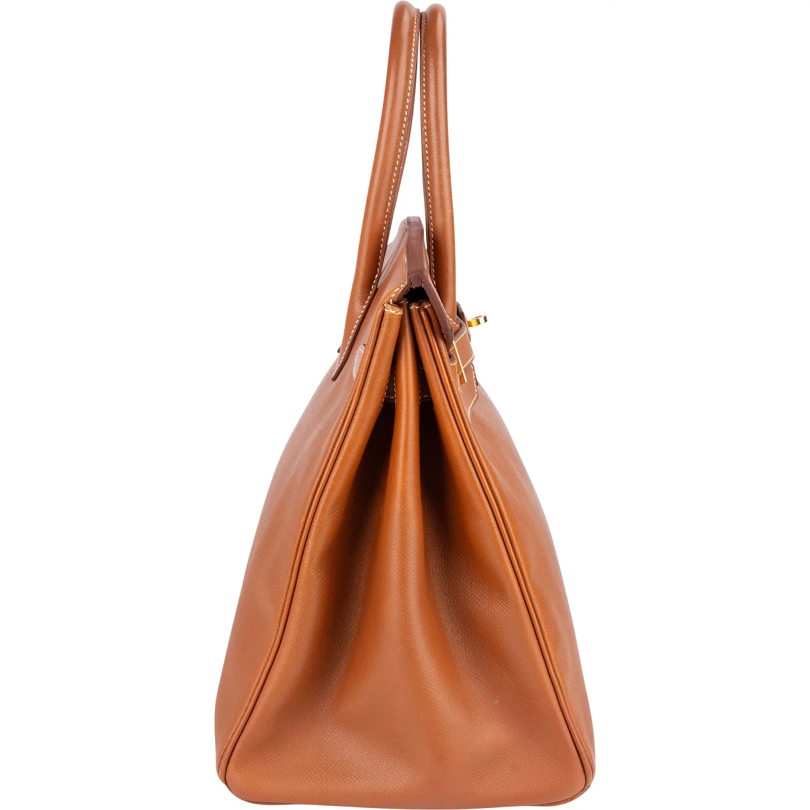 Hermès Brun Courchevel Leather Birkin 35 Handbag