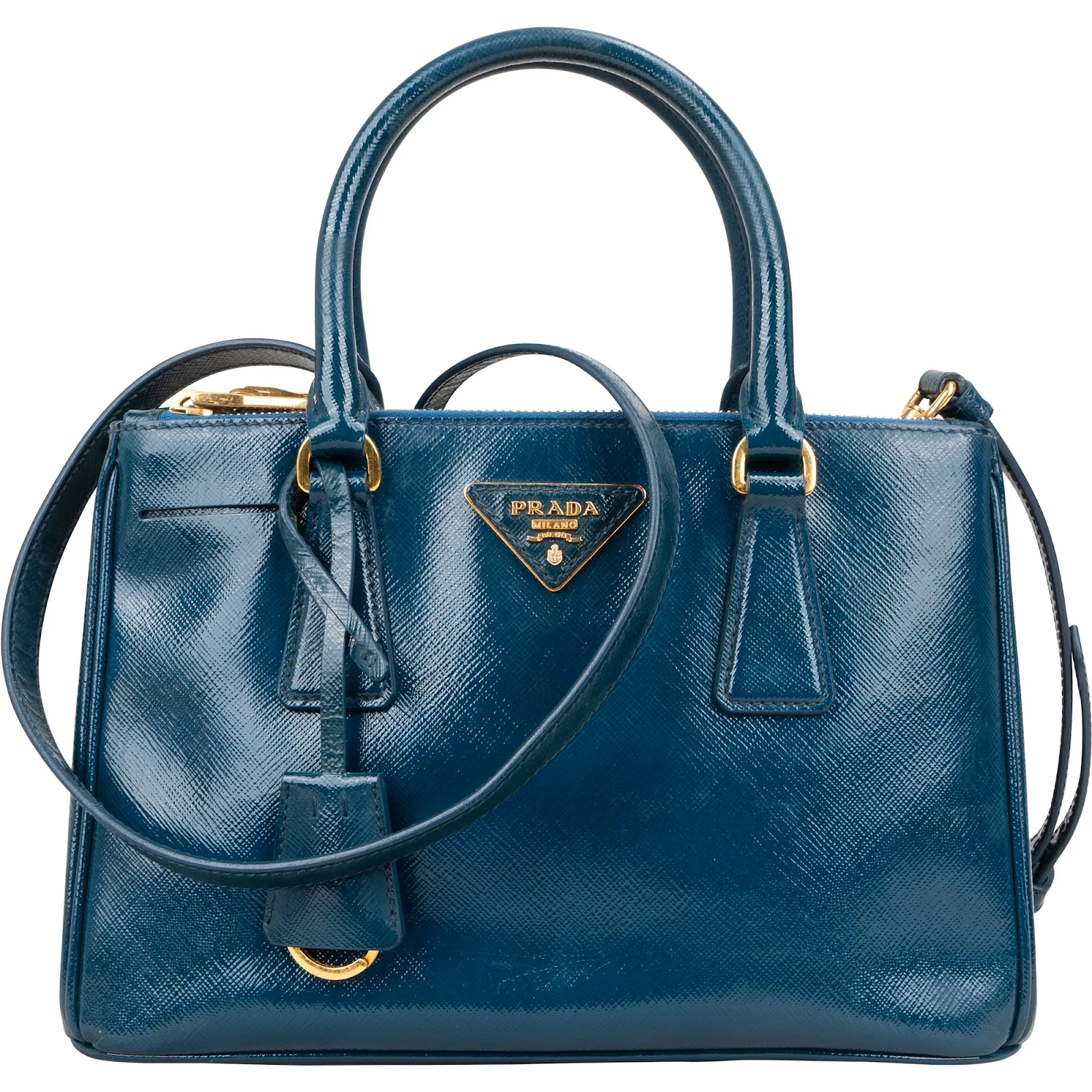 Prada Saffiano Vernice Galleria Handbag
