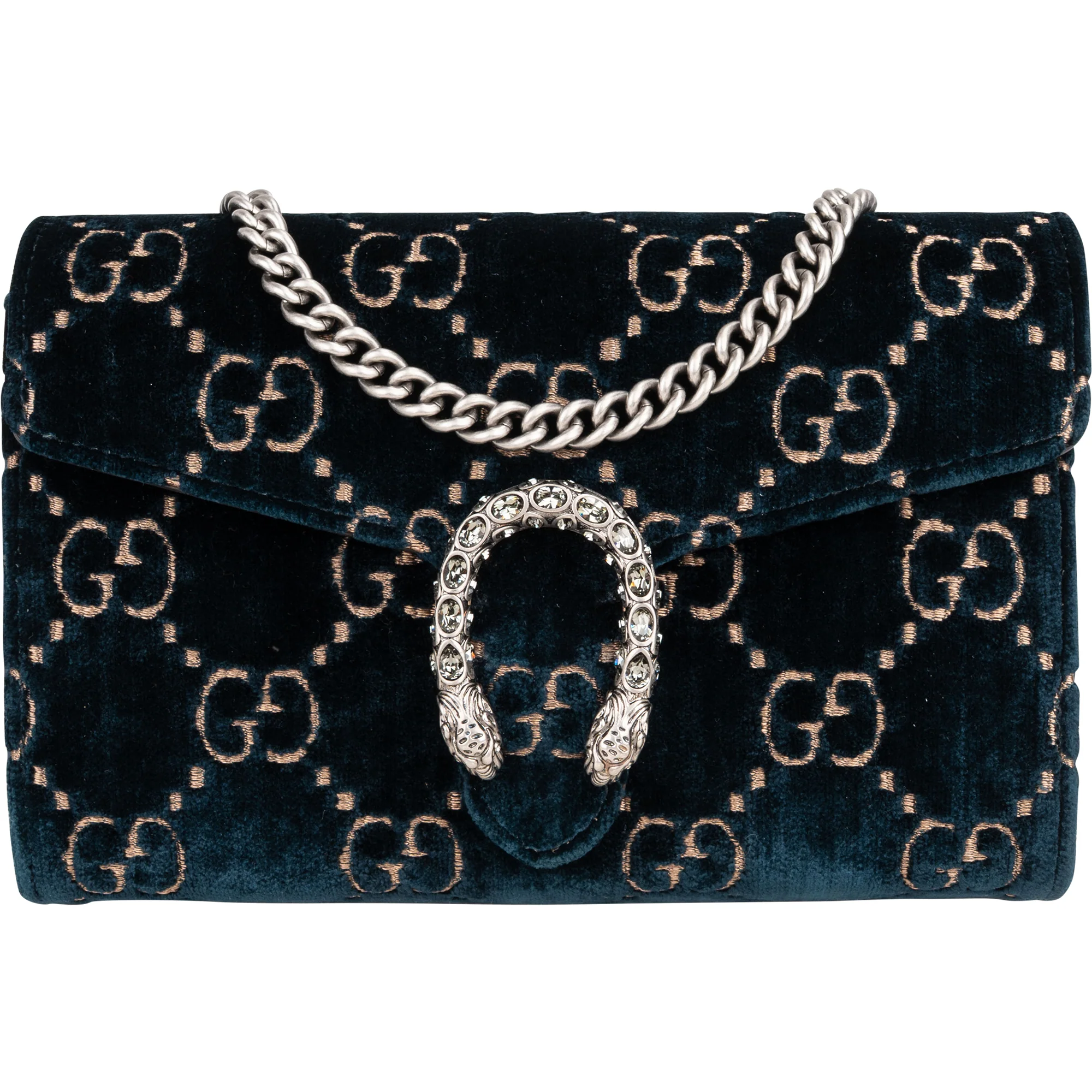 Gucci Velvet GG Monogram Dionysus Crossbody Bag