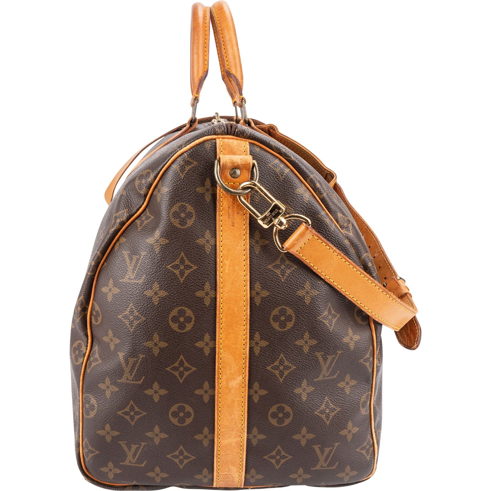 Sac de voyage Louis Vuitton Keepall 55 en toile Monogram avec bandoulière