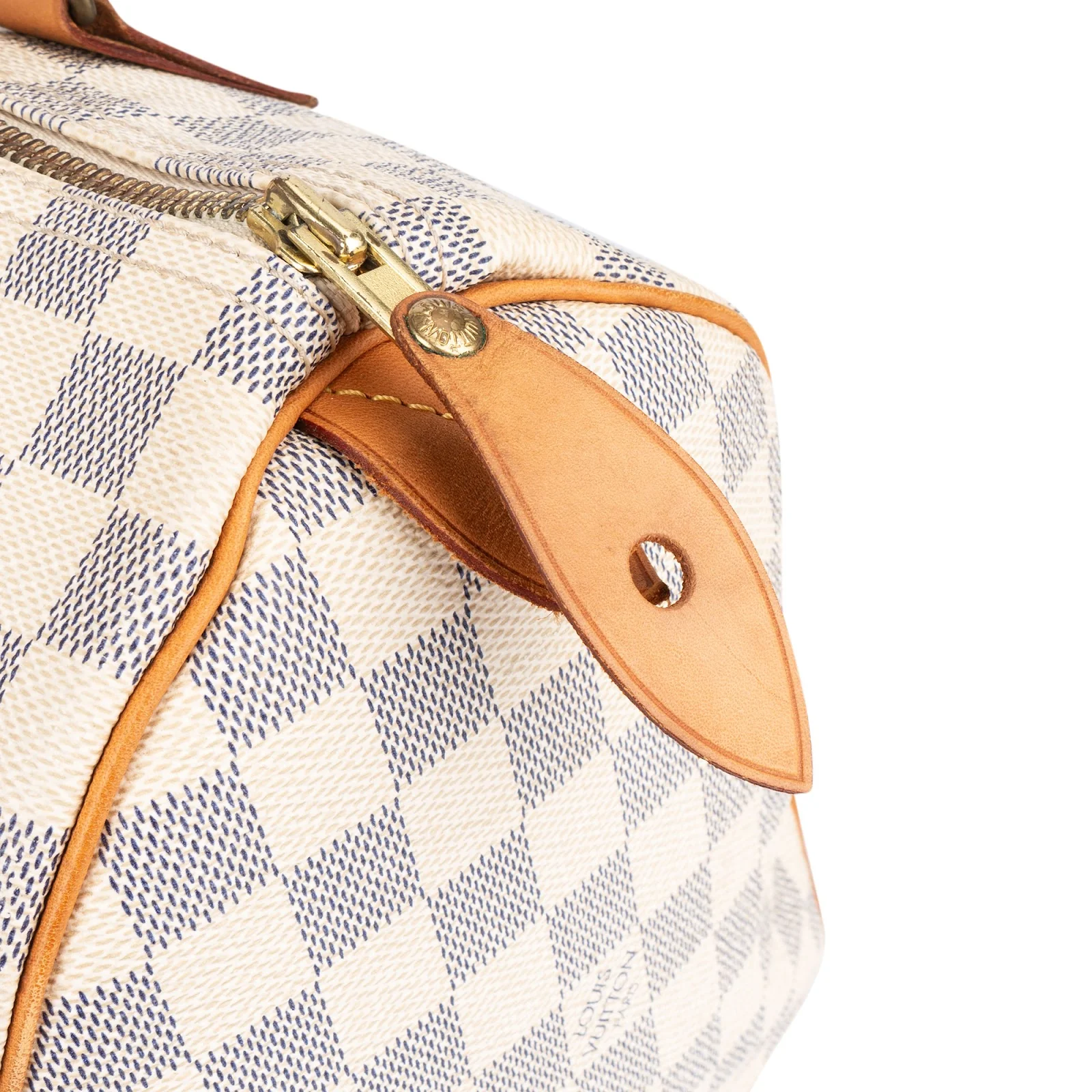 Louis Vuitton Damier Azur Monogram Speedy 30 Boston Bag