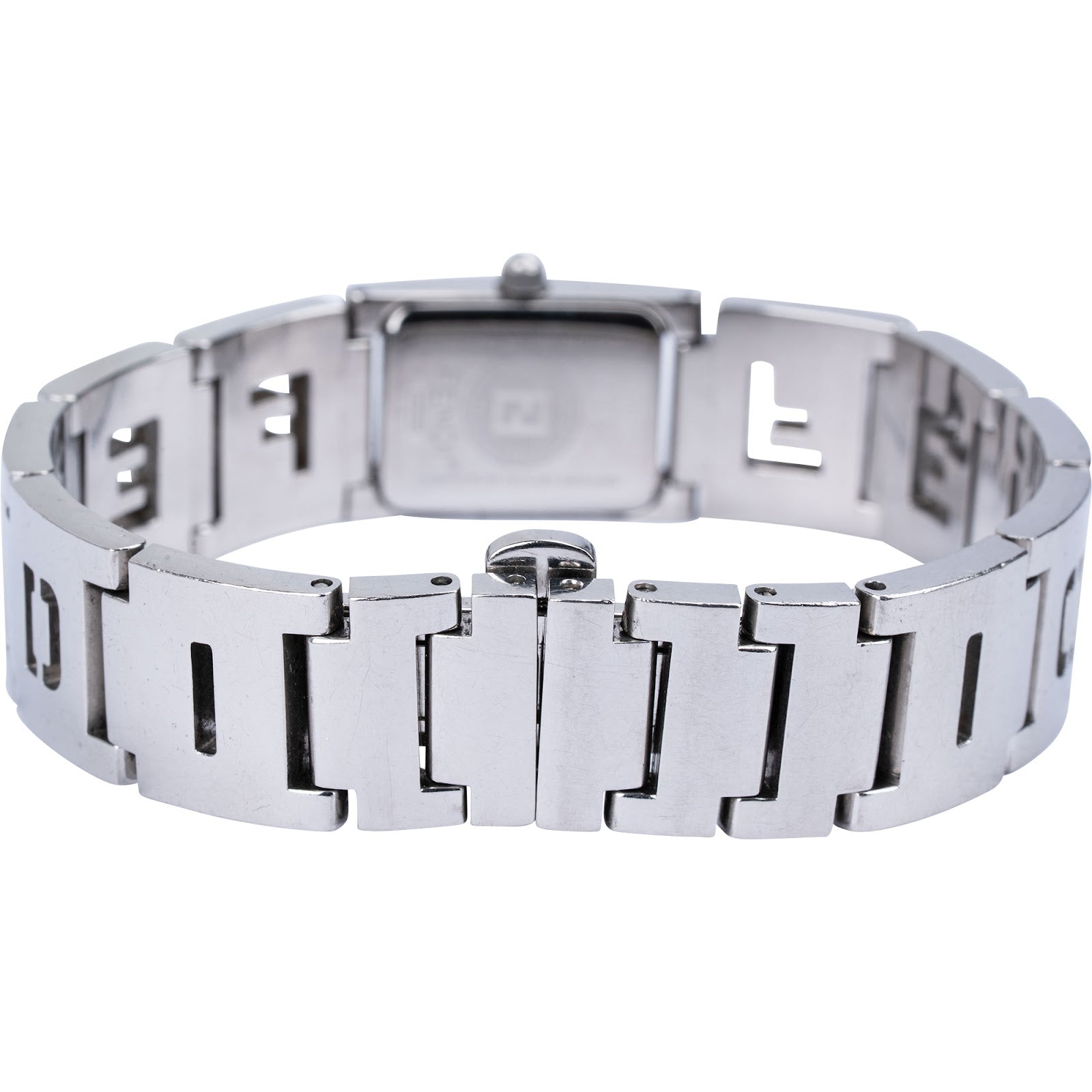 Fendi Silver Tone Orologi Chain Emblem Mania 3150L Damenuhr