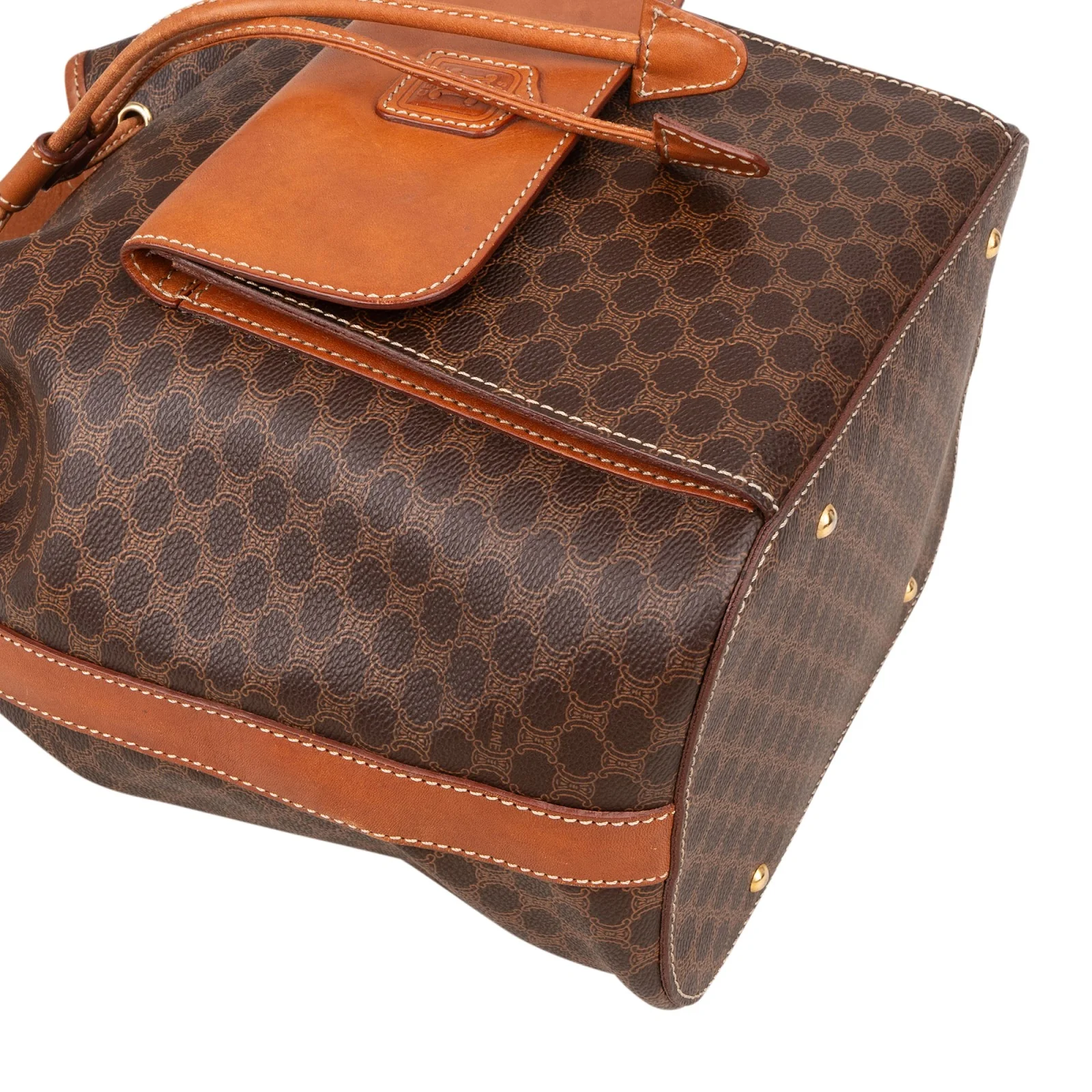 Celine Macadam Monogram Bucket Crossbody Bag