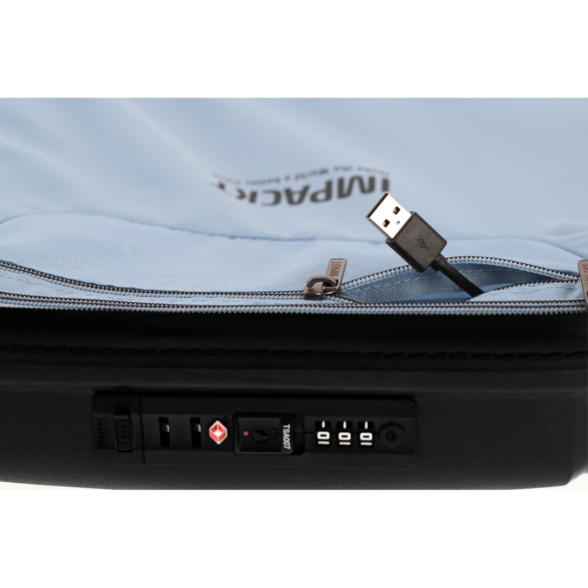 IP1 Kabinengepäck Trolley S mit USB Port - Lava black