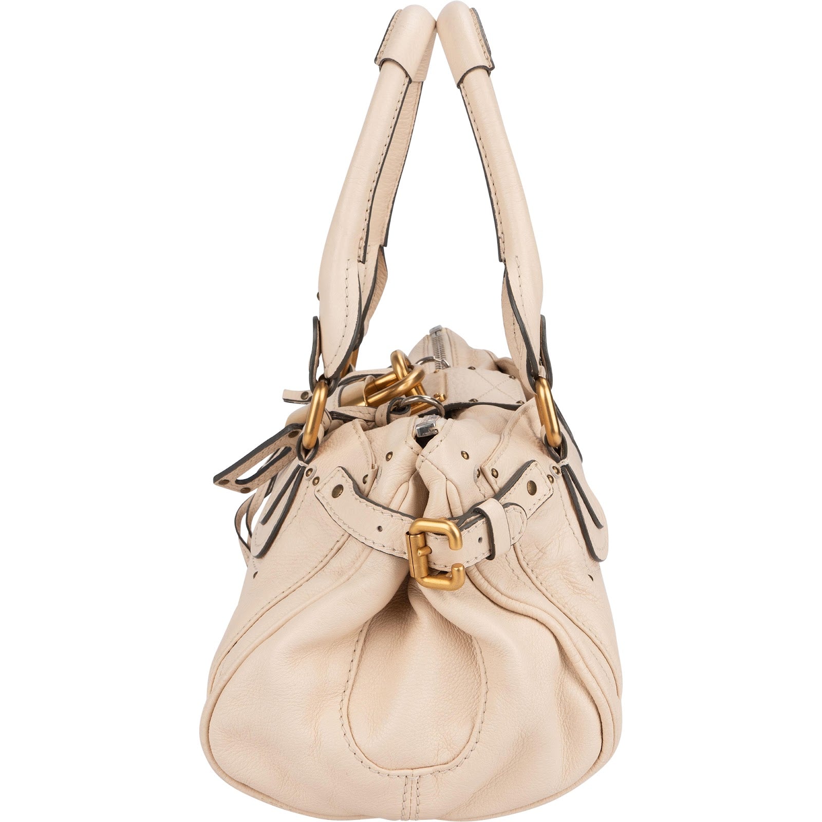 Chloé White Leather Paddington Handbag