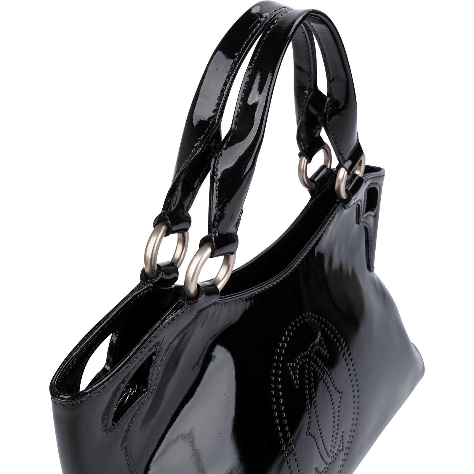 Cartier Black Patent Leather Marcello de Cartier Handbag