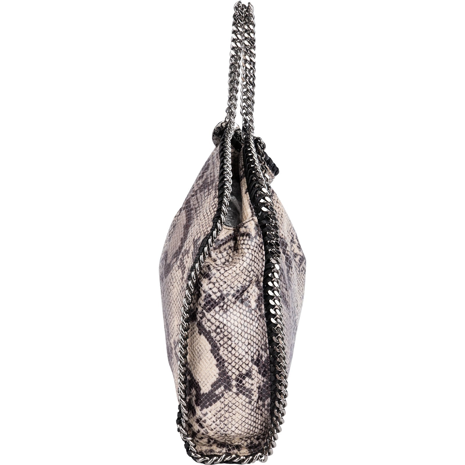 Stella McCartney Python Print Falabella Fold Over Tote Shoulder Bag