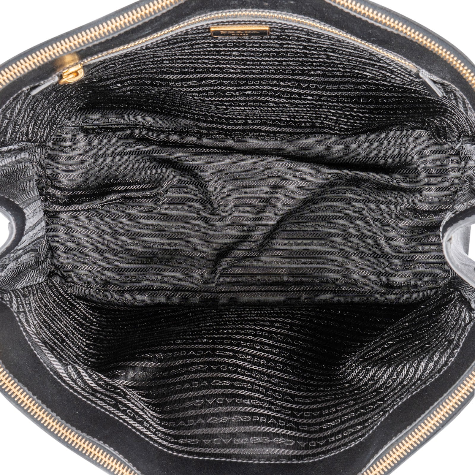 Prada Black Saffiano Leather Galleria Handbag