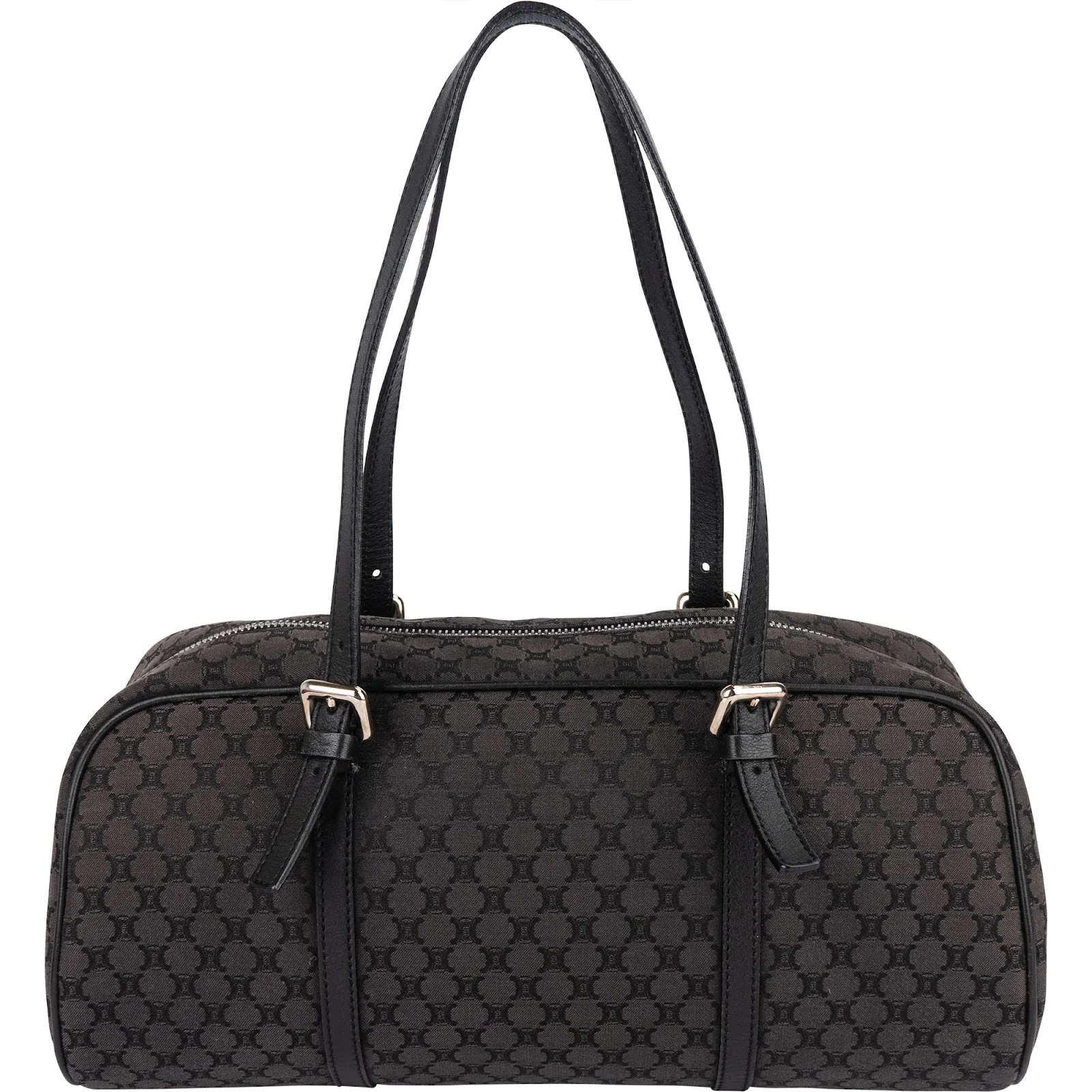 Celine Black Macadam Nylon Boston Shoulder Bag